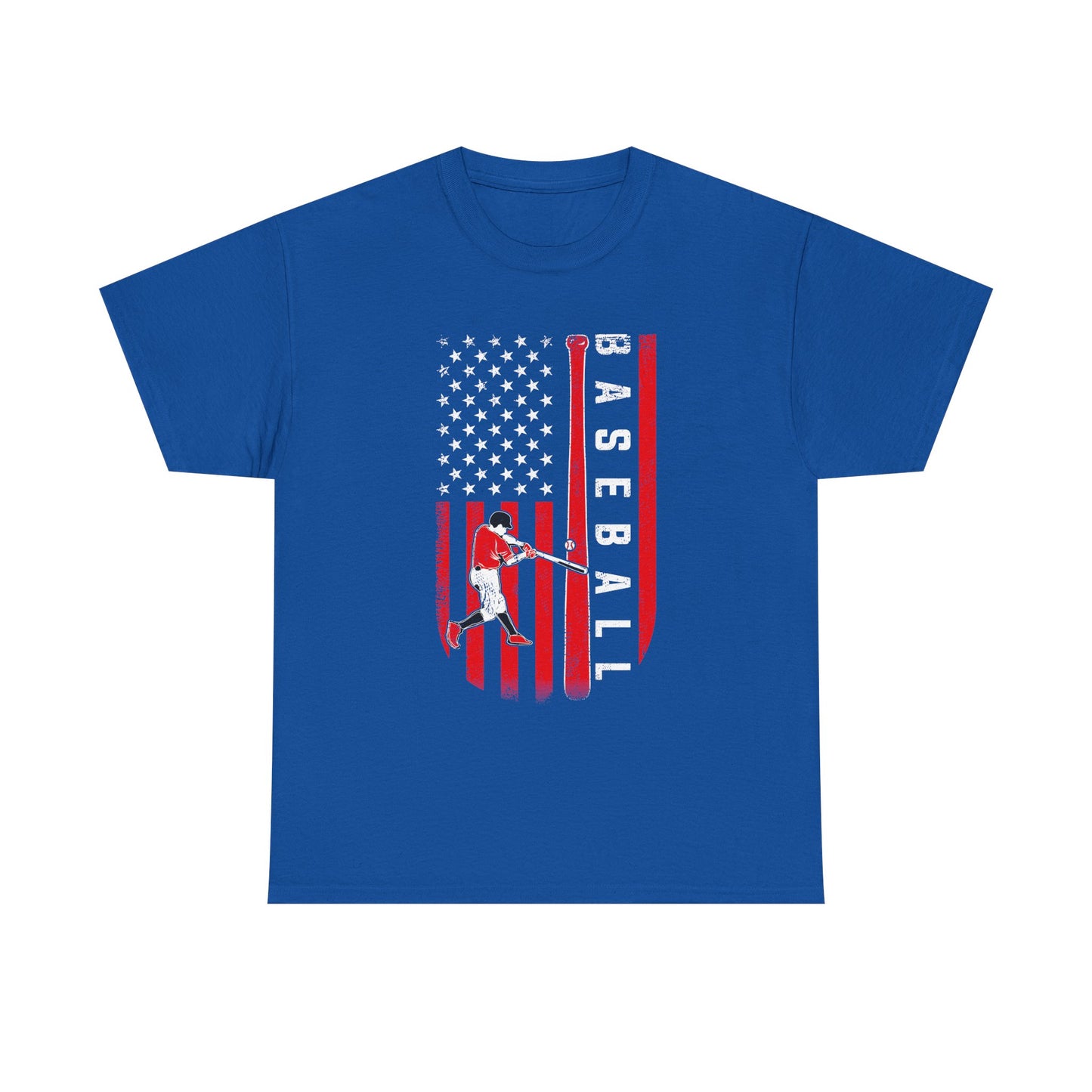 Baseball American Flag T-Shirt — Patriotic Batter Graphic Tee