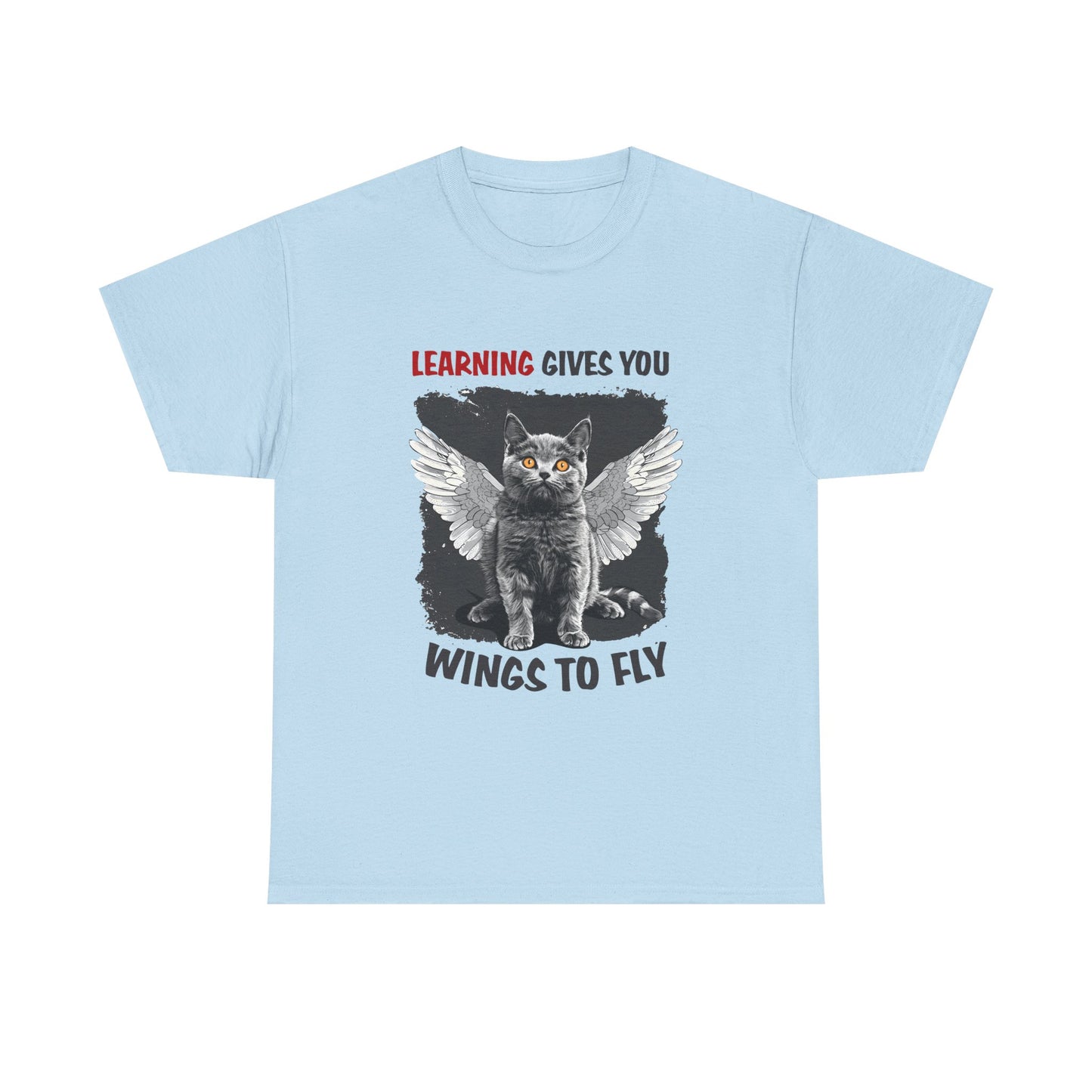 Learning Gives You Wings To Fly Cat T-Shirt