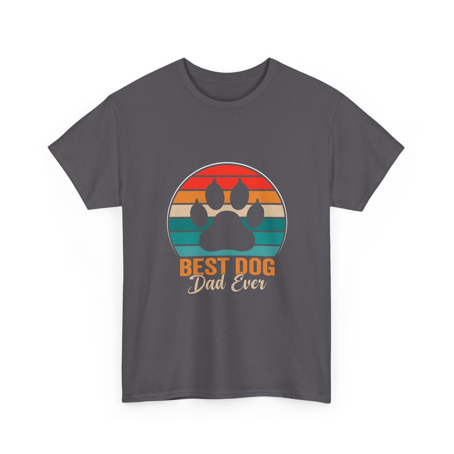 Best Dog Dad Ever T-Shirt — Retro Paw Print Tee for Dog Lovers