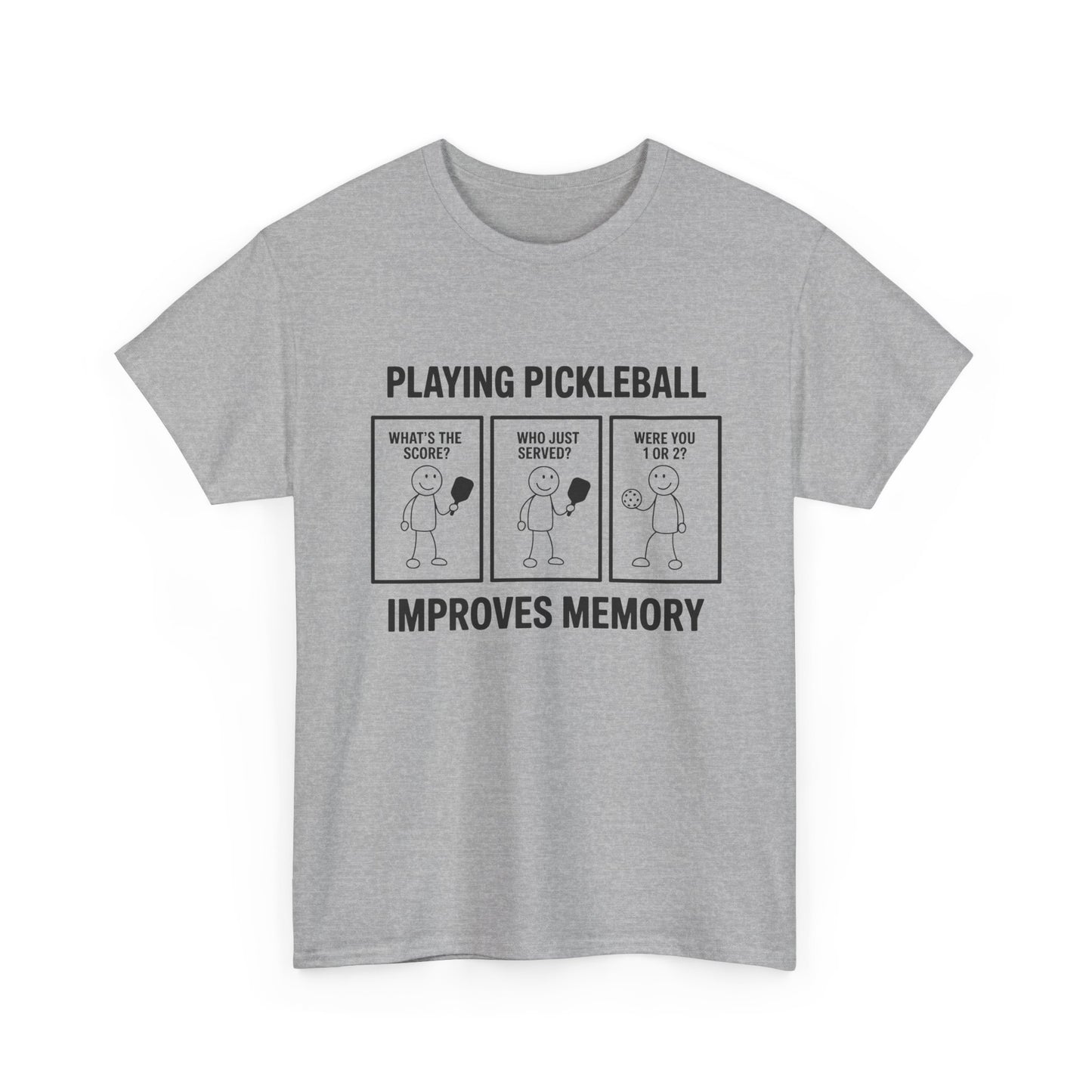 Pickleball Improves Memory Tee – Funny Pickleball Comic T-Shirt for Players