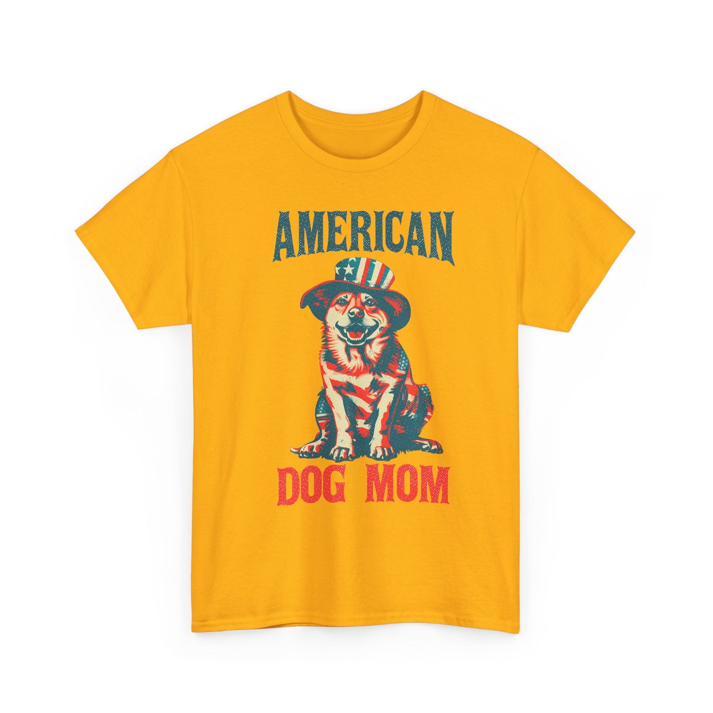 American Dog Mom T-Shirt — Patriotic Pup Tee for Dog Lovers