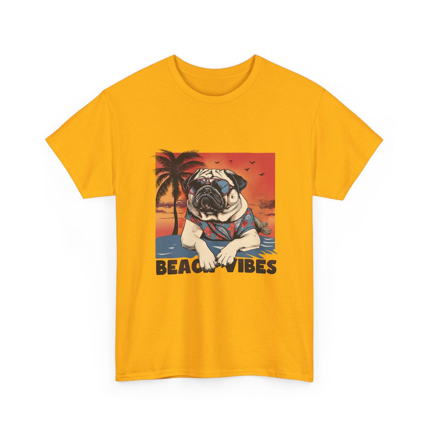 Beach Vibes Pug T‑Shirt