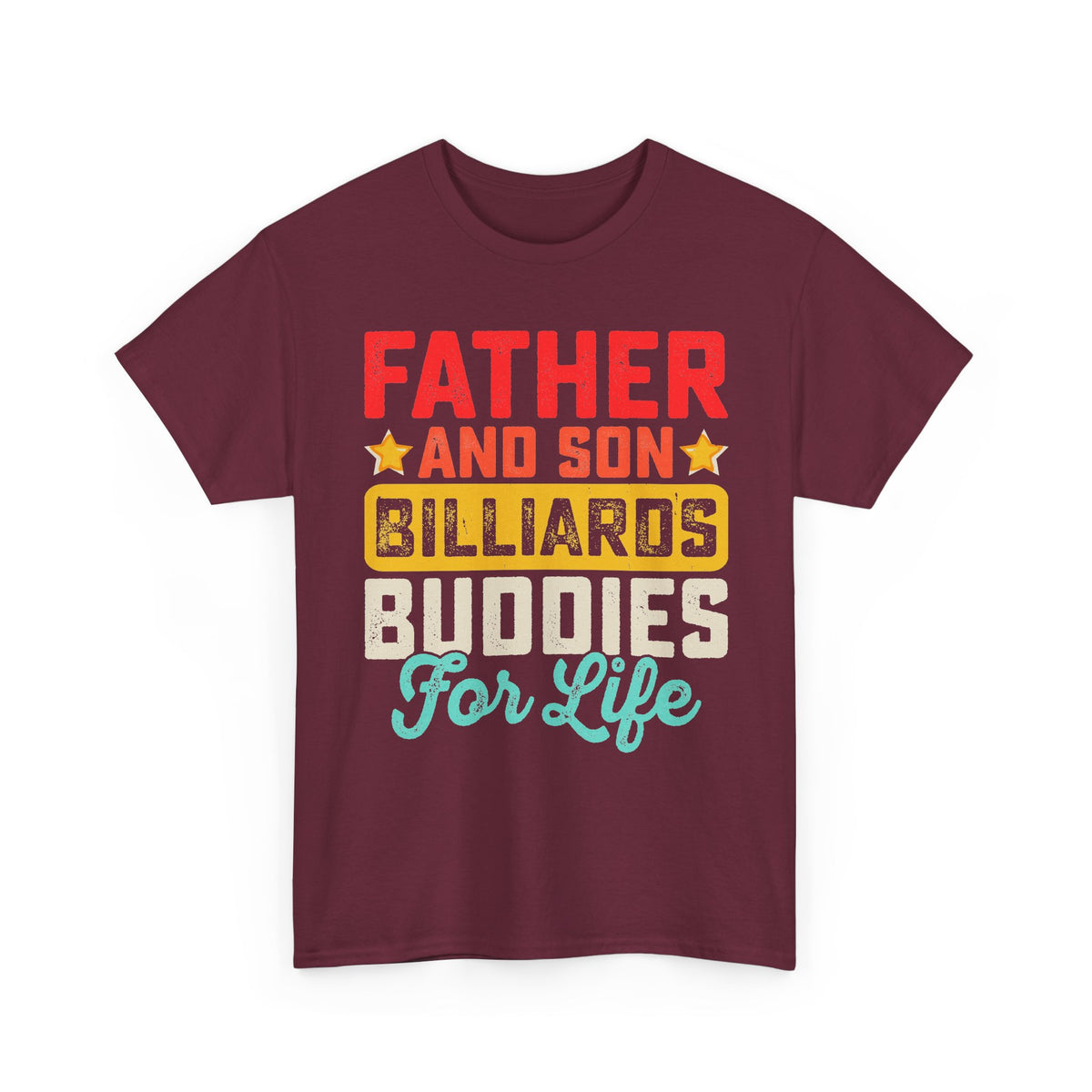 Billiards Buddies Father and Son Tee — "Father and Son Billiards Buddies for Life" Shirt