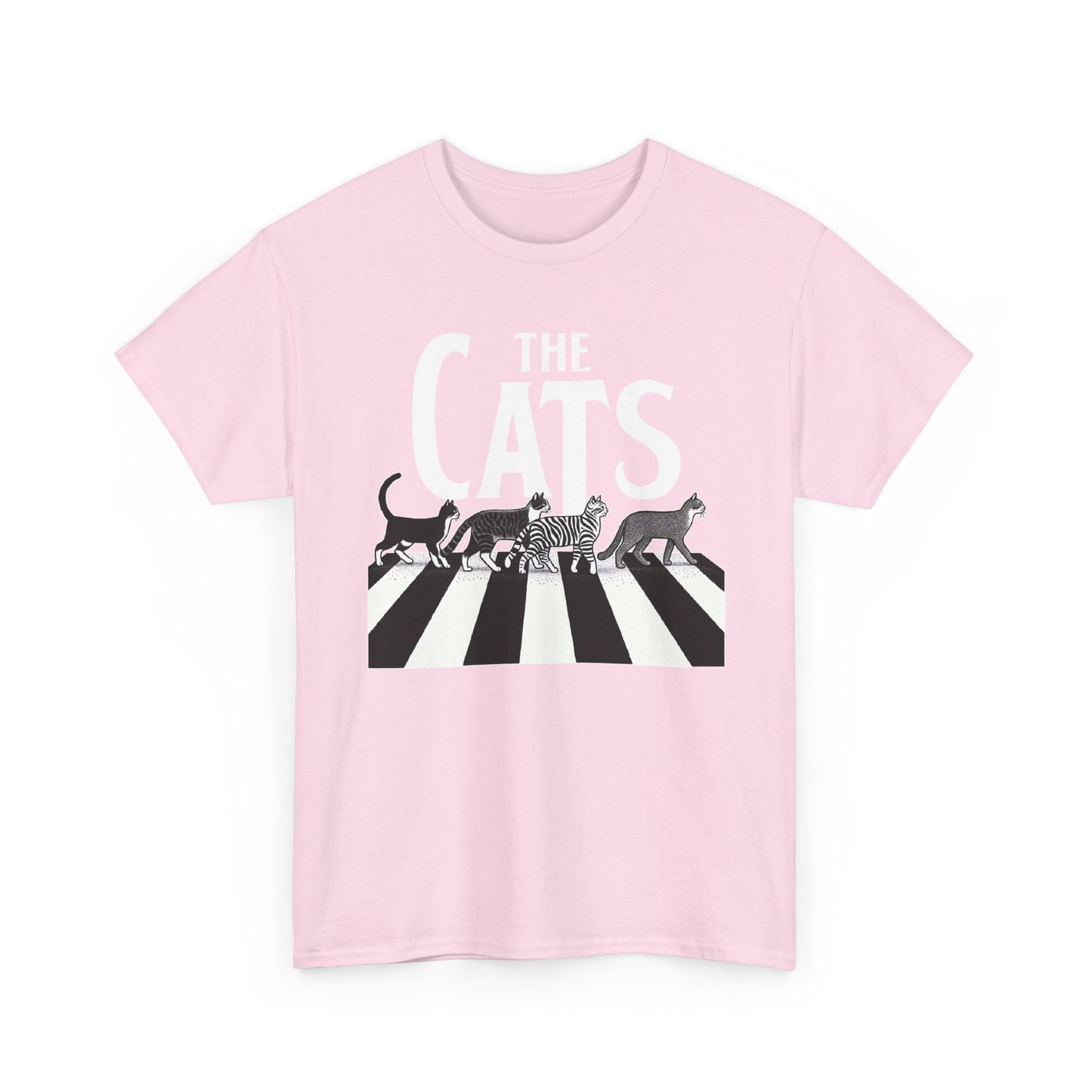 Cats Crossing T‑Shirt — Retro Black & White Cat Walk Graphic Tee