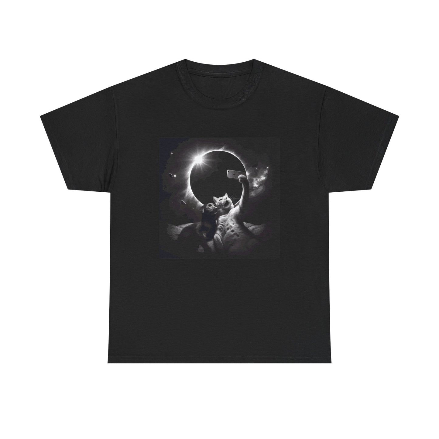 Dog and Cat Selfie Solar eclipse T-Shirt