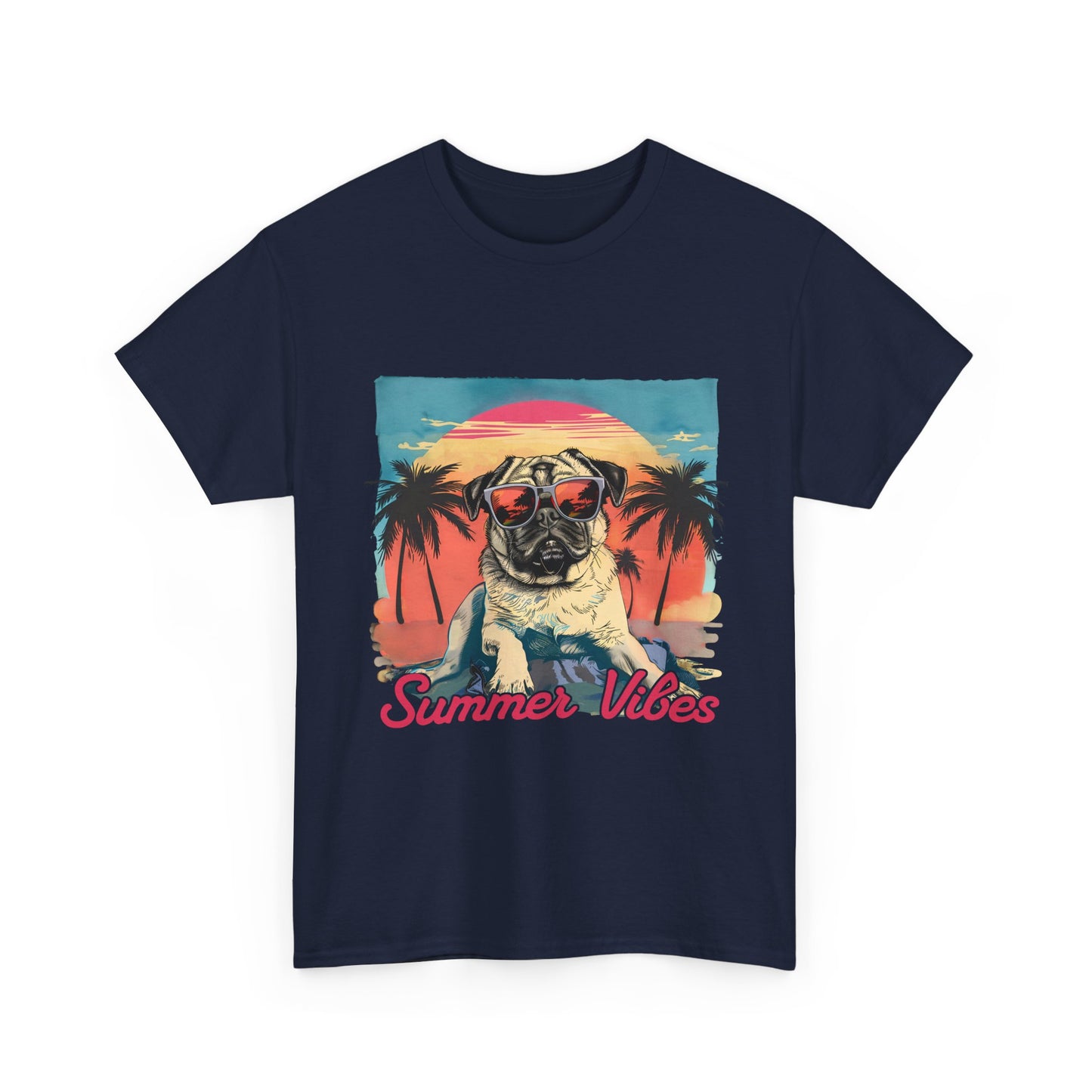 Summer Vibes Pug T-Shirt