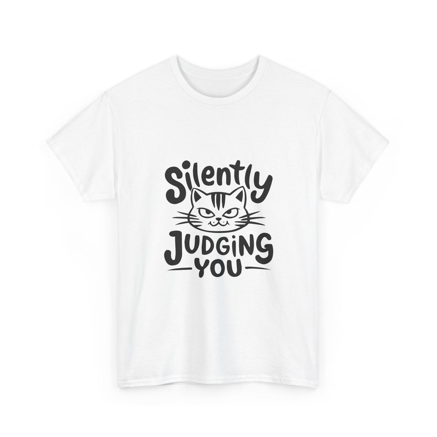 Cat T-Shirt – “Silently Judging You” Funny Graphic Tee