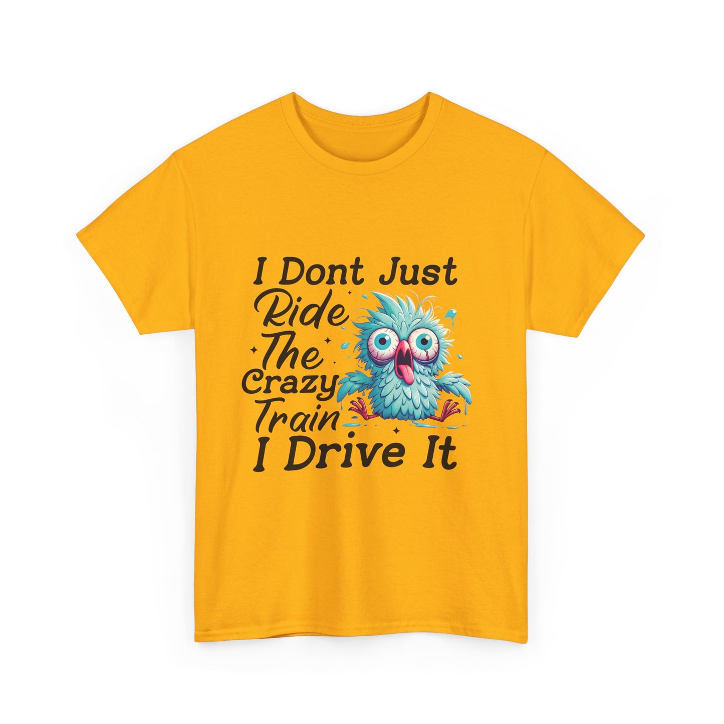 I Don't Just Ride The Crazy Train I Drive It T-Shirt — Funny Owl Graphic Tee