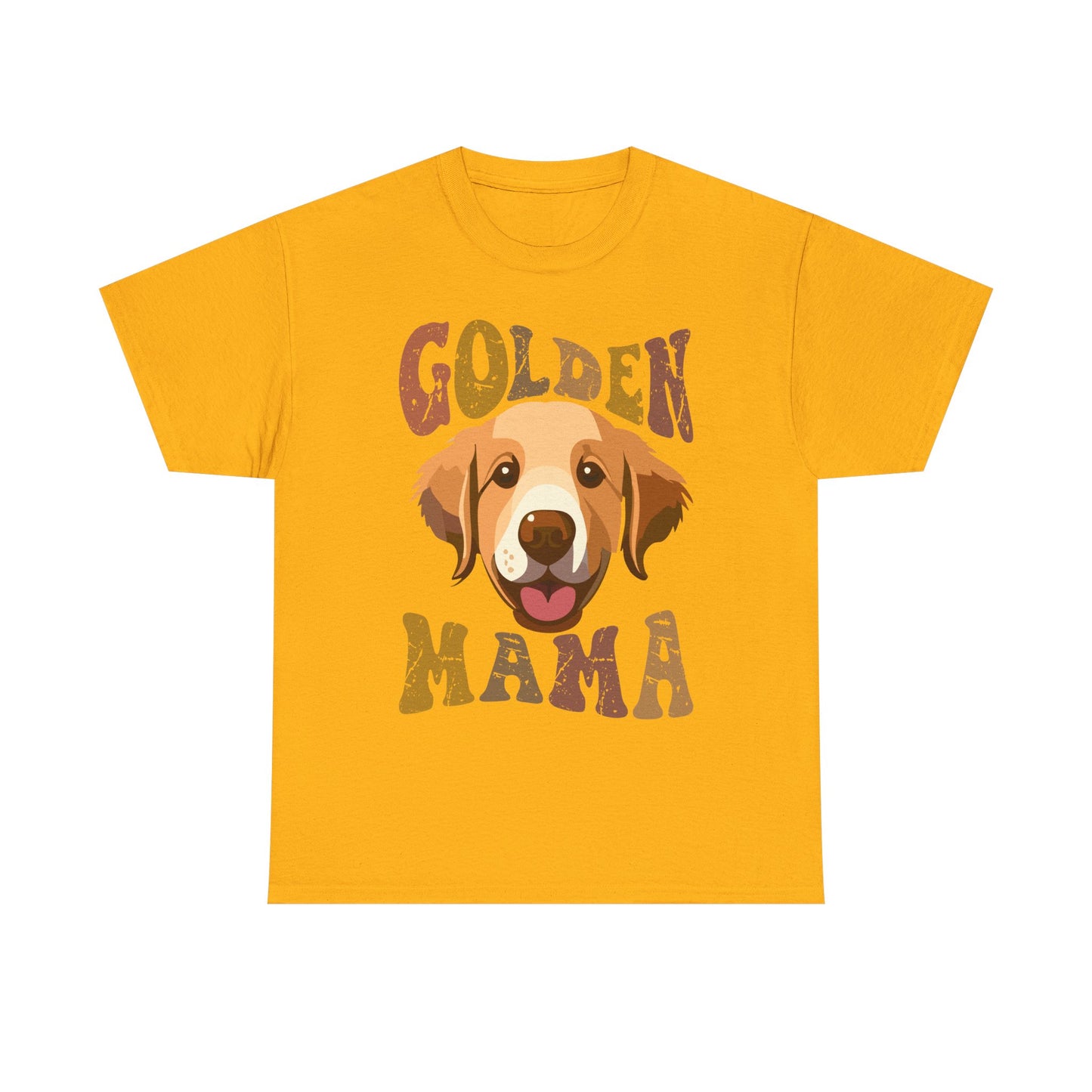 Golden Mama T‑Shirt — Cute Golden Retriever Mom Tee