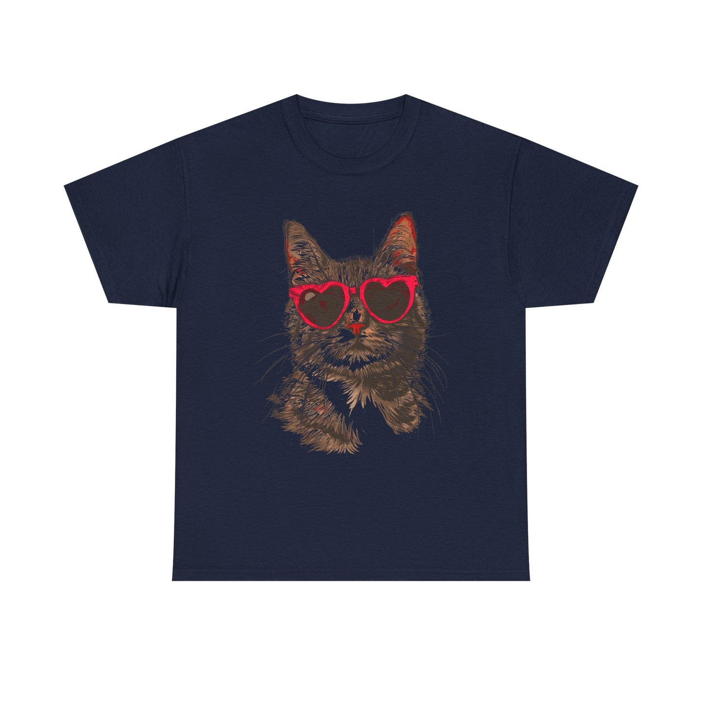 Cat with Heart Sunglasses T-Shirt