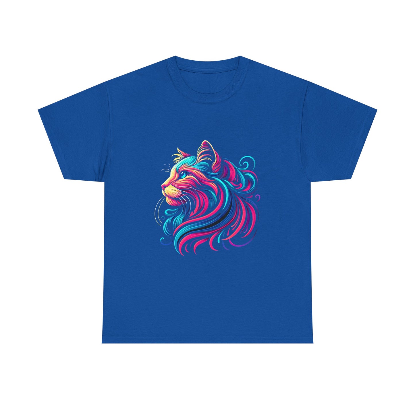Cat T-Shirt — Colorful Swirl Cat Art Tee