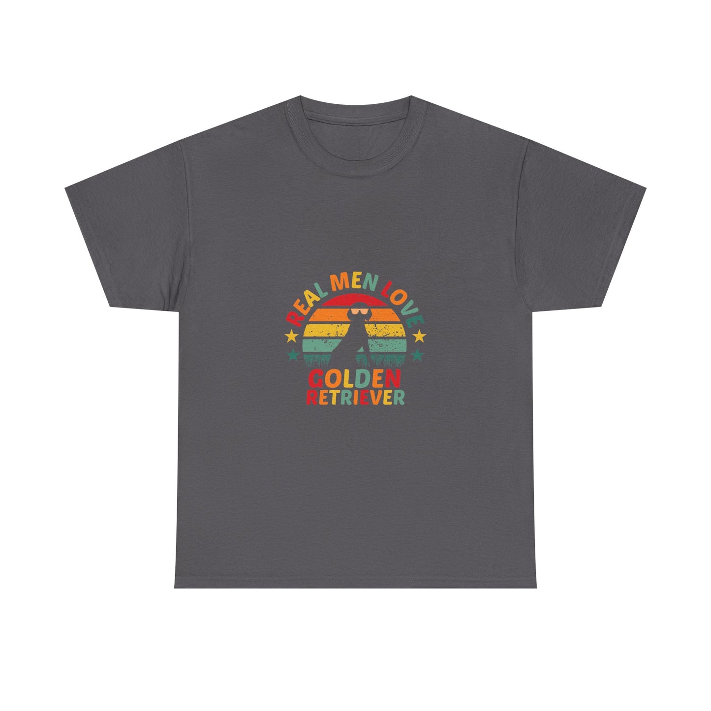 T-Shirt — "Real Men Love Golden Retriever" Retro Dog Tee