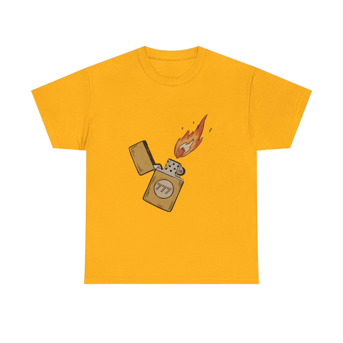 Lighter Flame Graphic Tee — Retro Zippo Illustration T-Shirt