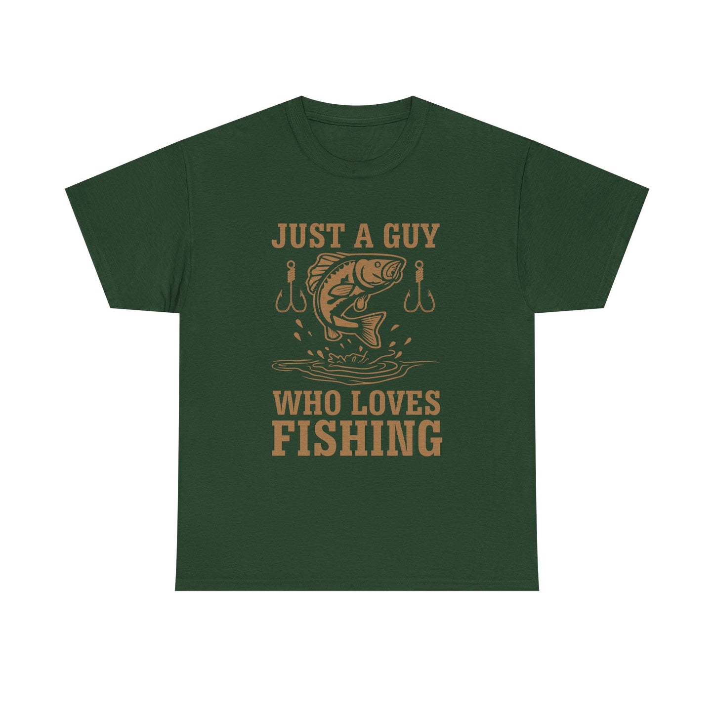 Fishing T-Shirt — "Just a Guy Who Loves Fishing" Graphic Tee