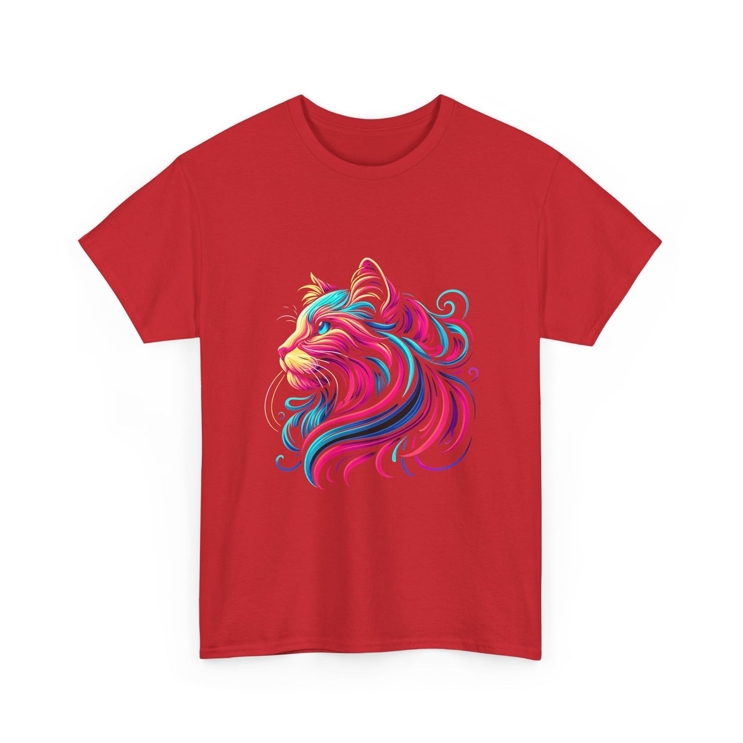 Cat T-Shirt — Colorful Swirl Cat Art Tee