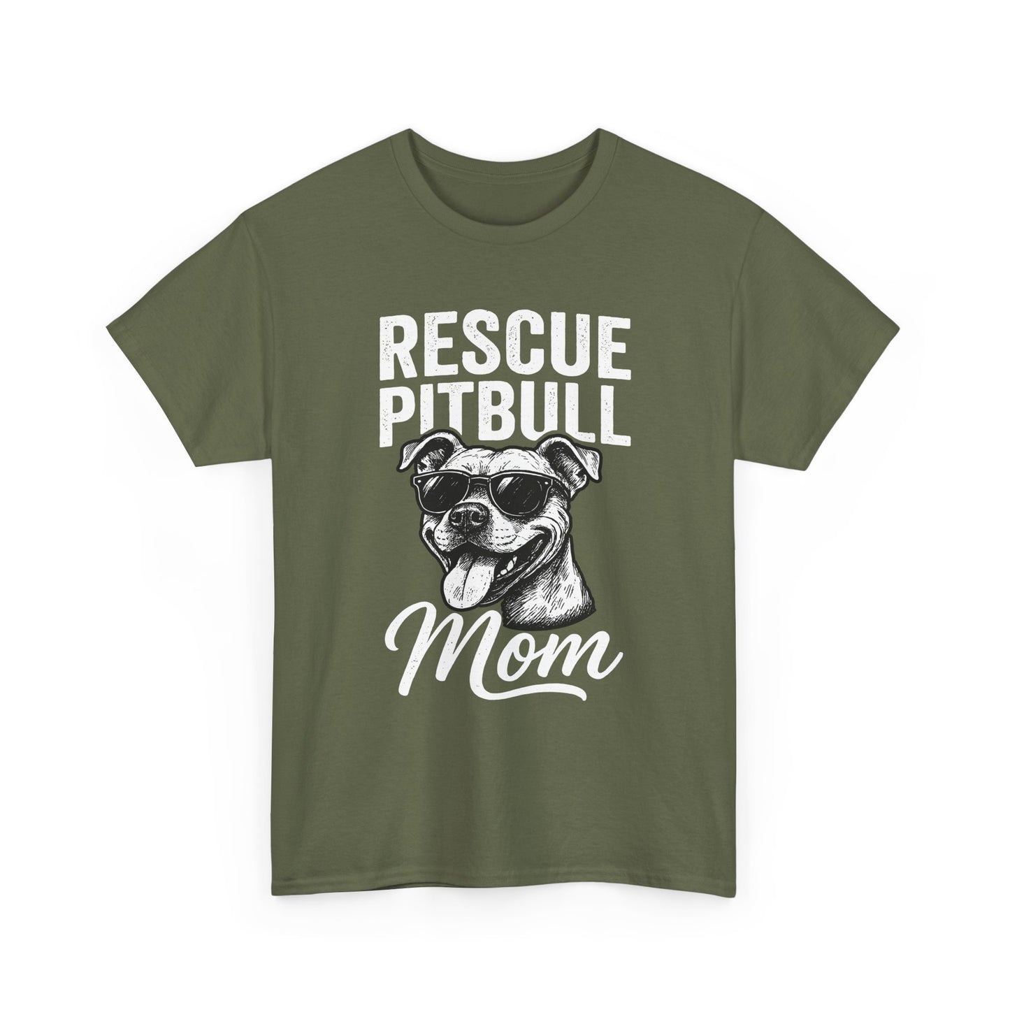 Rescue Pitbull Mom T-Shirt — Rescue Dog Lover Tee