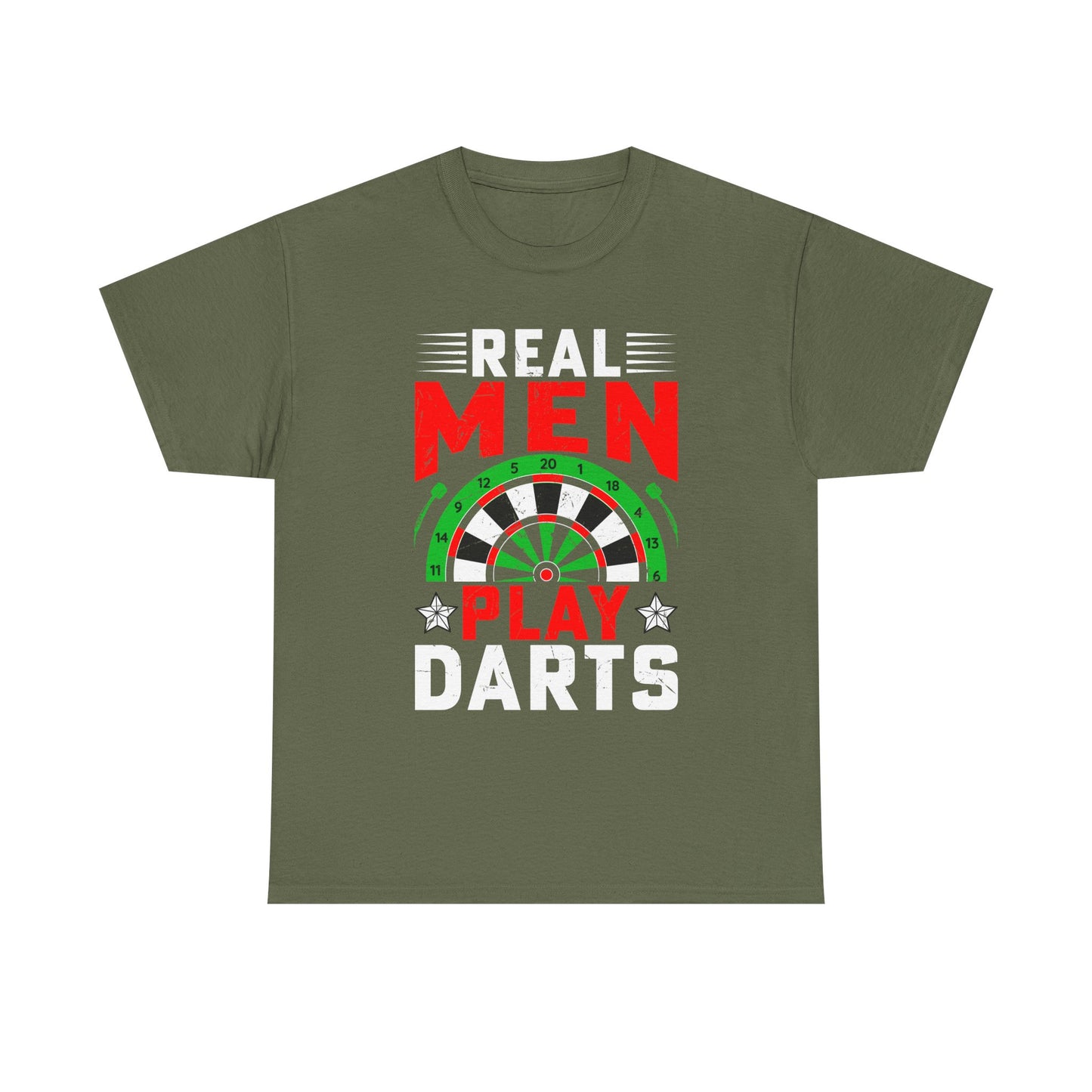 Darts T-Shirt – "Real Men Play Darts" Graphic Tee for Players & Fans