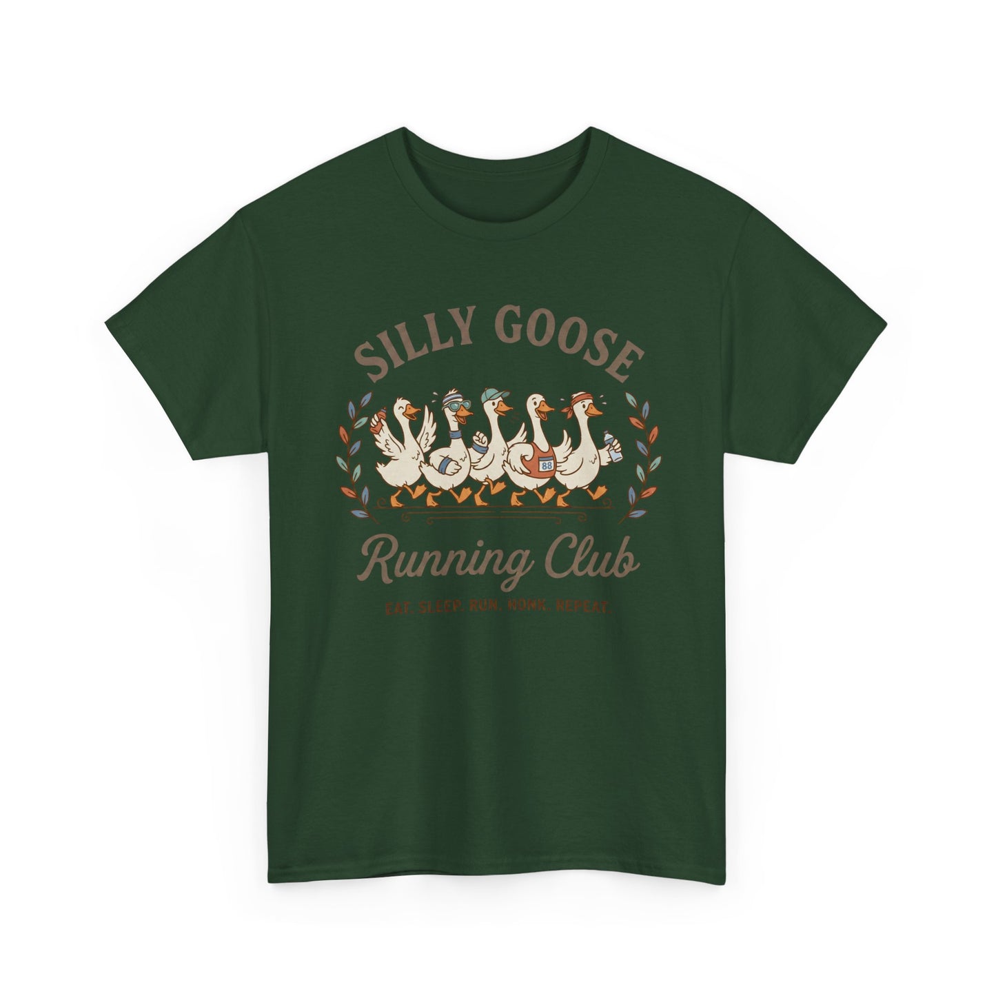 Silly Goose Running Club T‑Shirt — Funny Runner Tee (Eat. Sleep. Run. Honk. Repeat.)