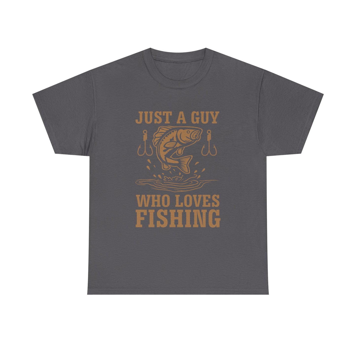 Fishing T-Shirt — "Just a Guy Who Loves Fishing" Graphic Tee