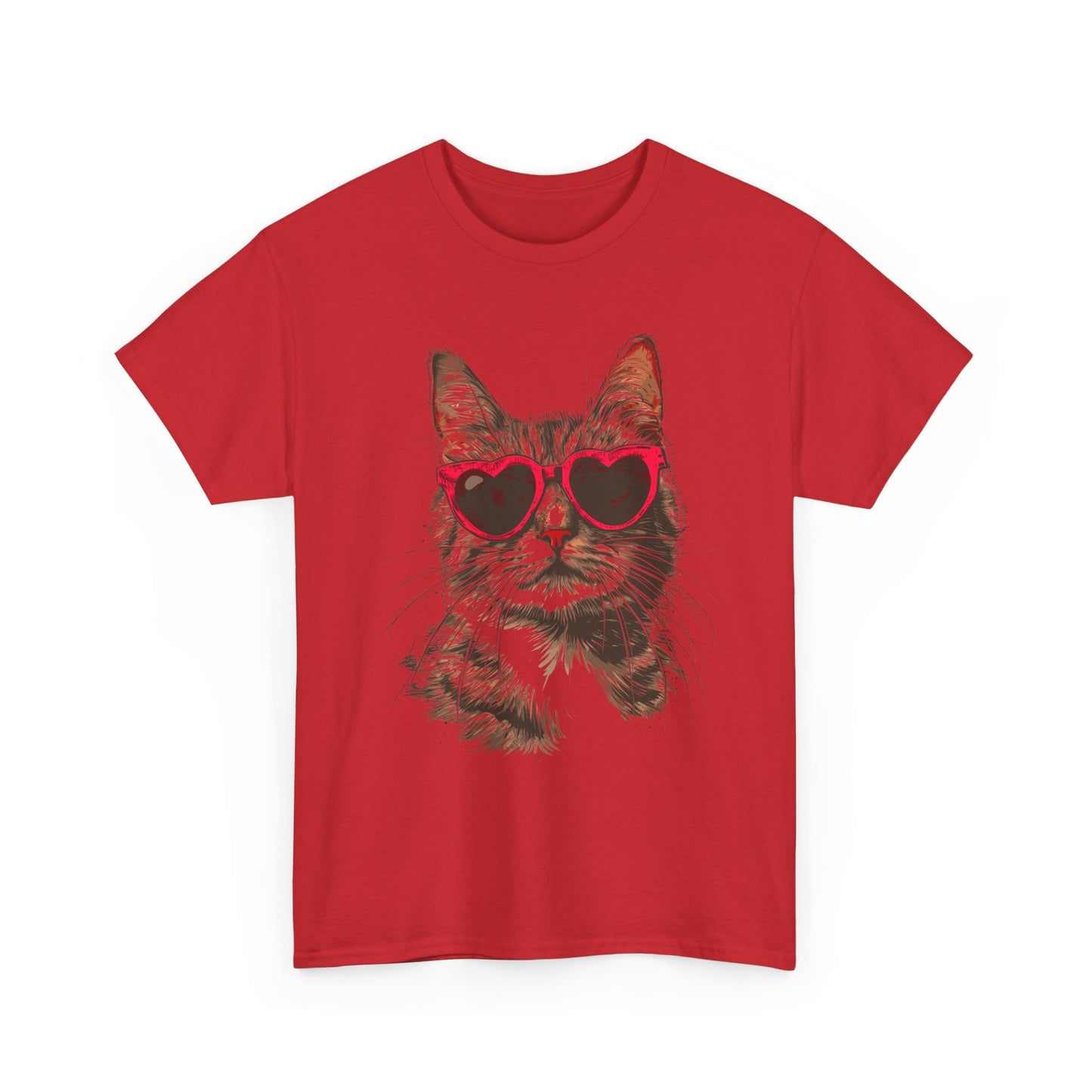 Cat with Heart Sunglasses T-Shirt