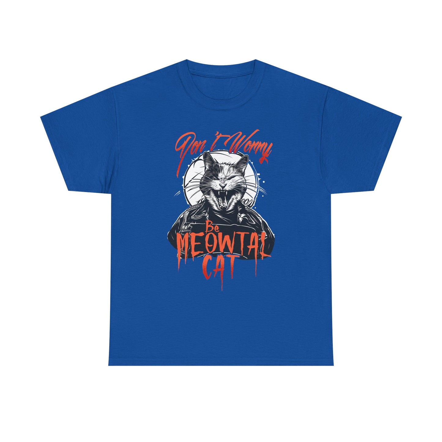 Meowtal Cat T-Shirt — 'Don't Worry' Gothic Cat Graphic Tee