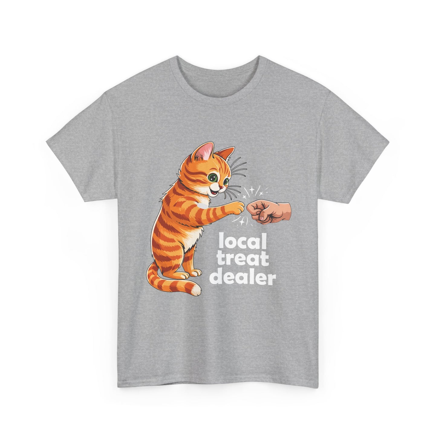 Cat T-Shirt — "Local Treat Dealer" Cute Ginger Kitty Fist Bump Tee