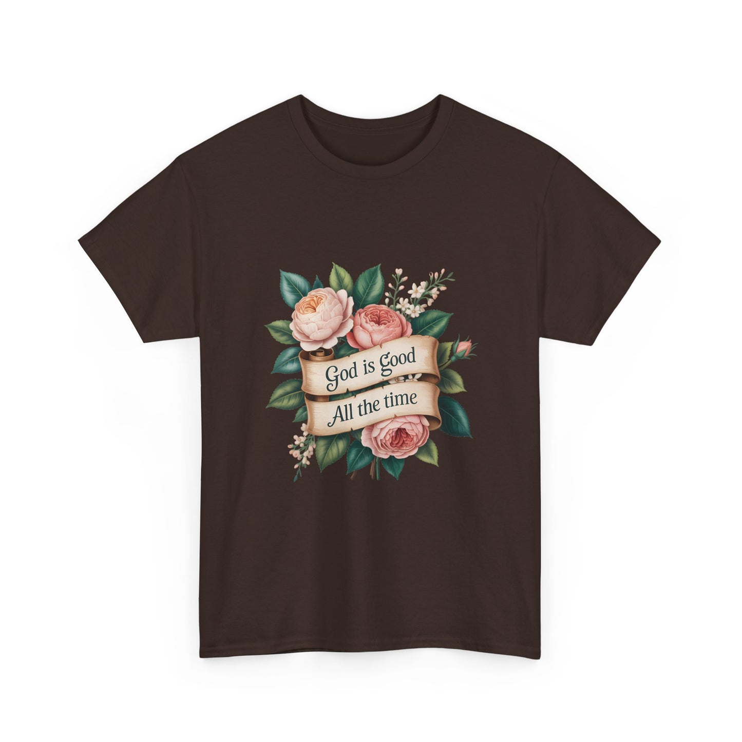 Floral "God is Good All the Time" T‑Shirt