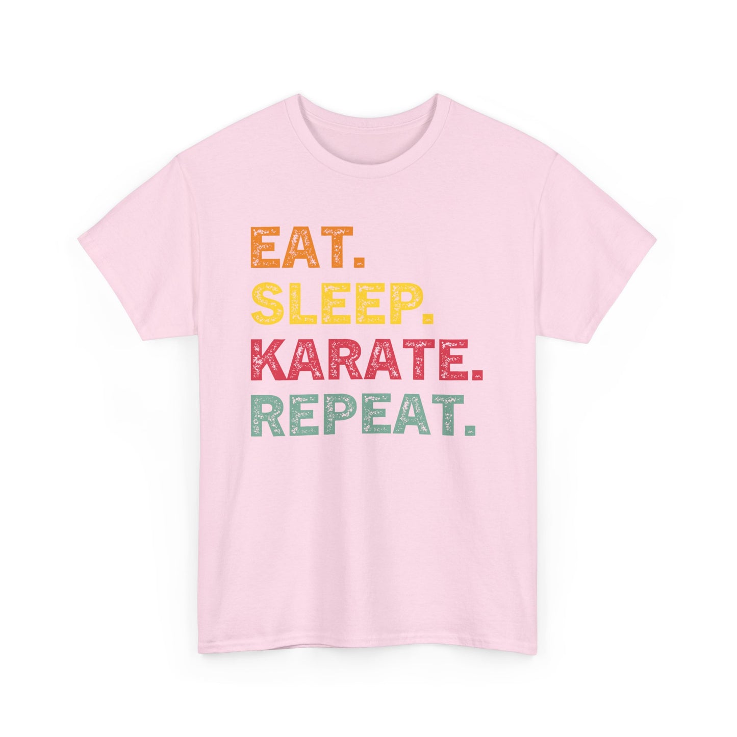 Karate T-Shirt - Eat. Sleep. Karate. Repeat. Retro Martial Arts Tee