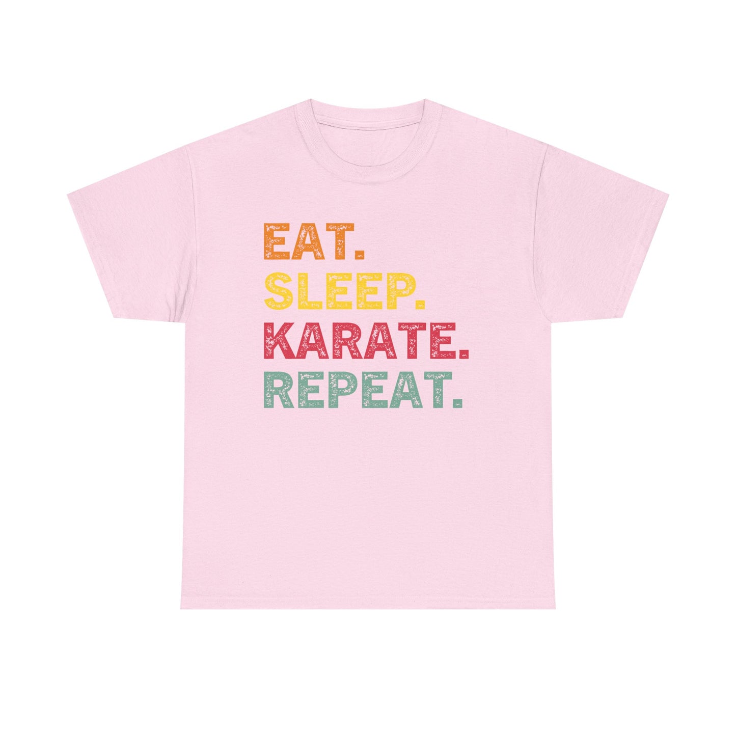 Karate T-Shirt - Eat. Sleep. Karate. Repeat. Retro Martial Arts Tee