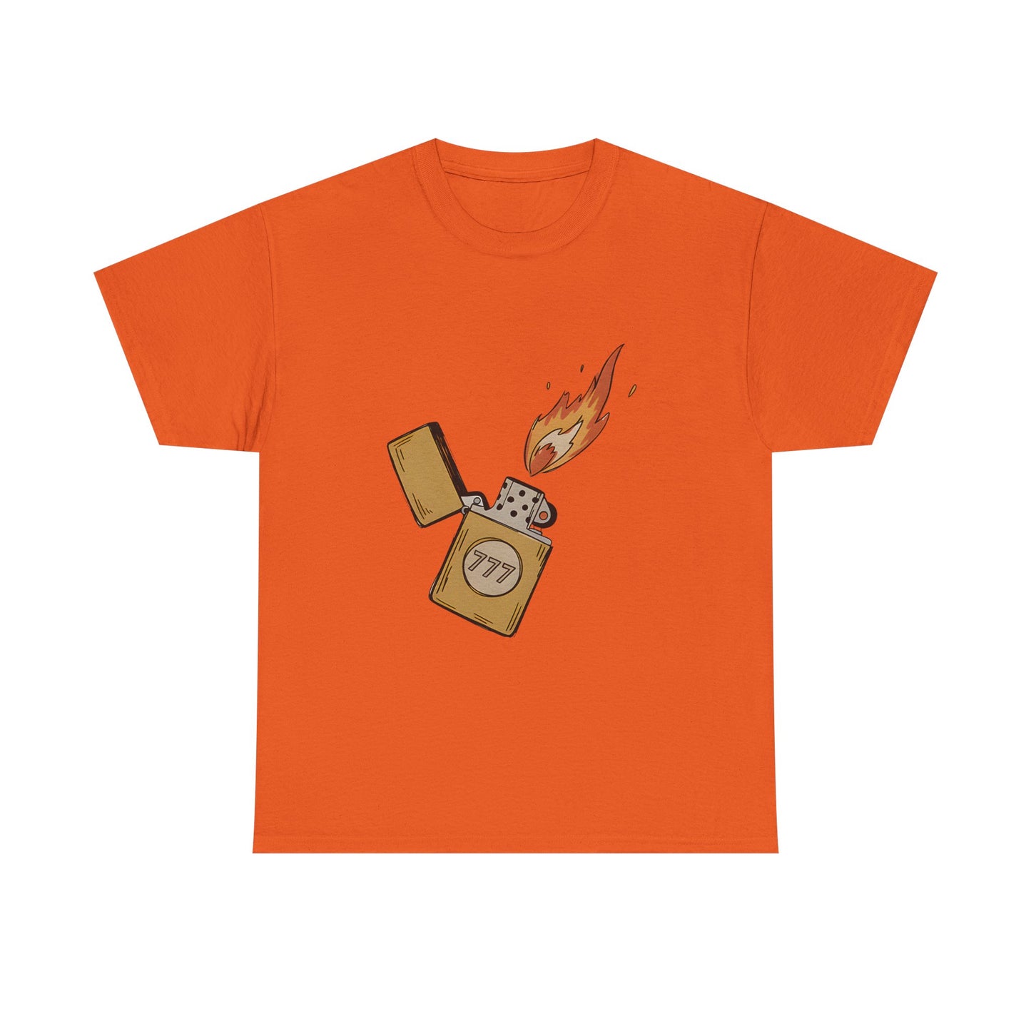 Lighter Flame Graphic Tee — Retro Zippo Illustration T-Shirt