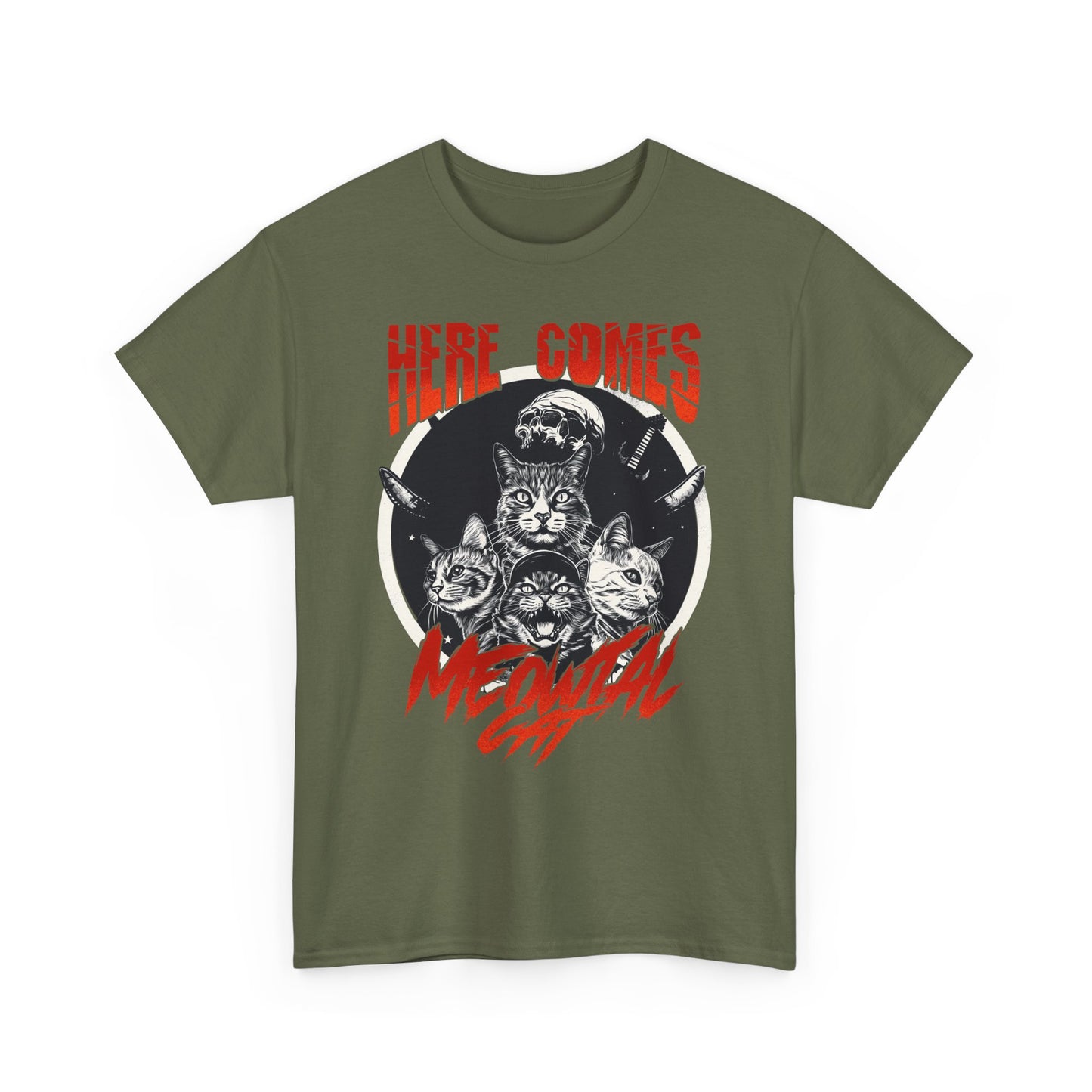 Here Comes Meowtal Cat Band T-Shirt