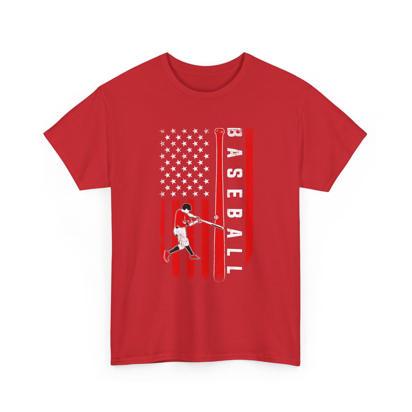 Baseball American Flag T-Shirt — Patriotic Batter Graphic Tee