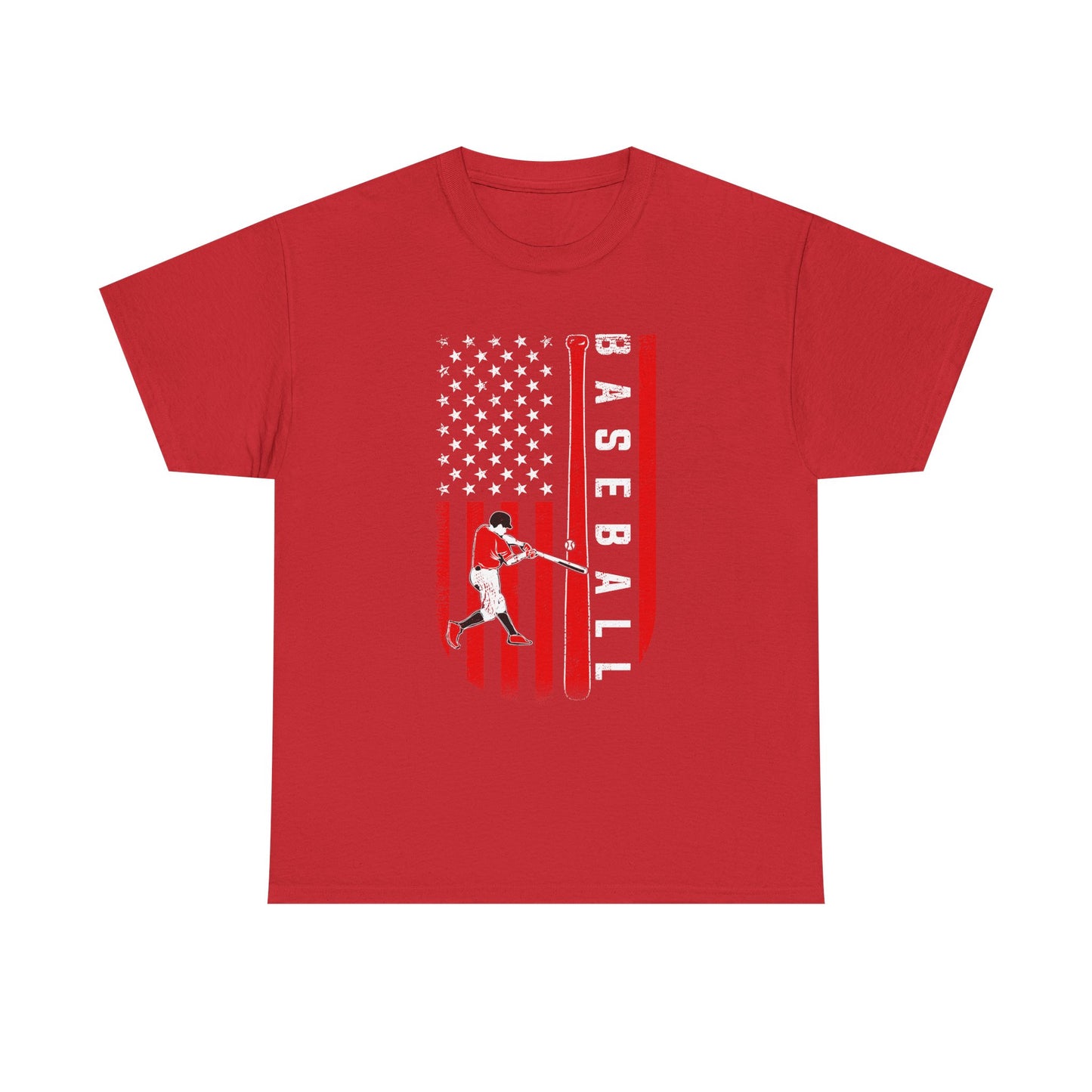 Baseball American Flag T-Shirt — Patriotic Batter Graphic Tee