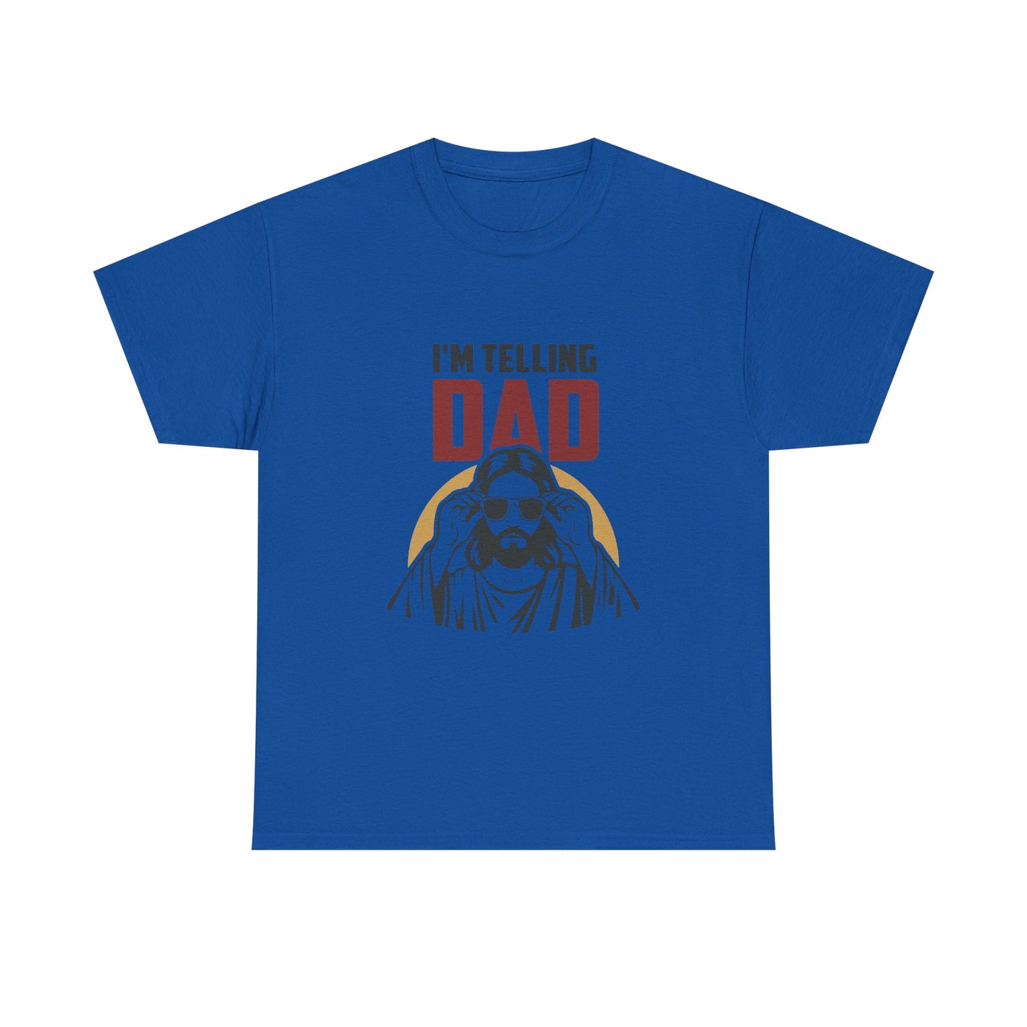 I'm Telling Dad T‑Shirt — Funny Retro Jesus Graphic Tee for Fathers Day & Family Gifts
