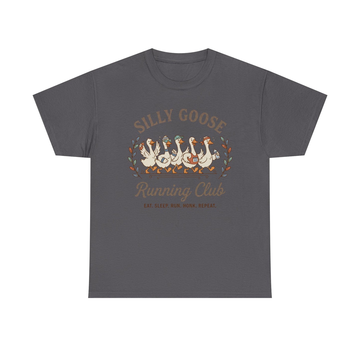 Silly Goose Running Club T‑Shirt — Funny Runner Tee (Eat. Sleep. Run. Honk. Repeat.)