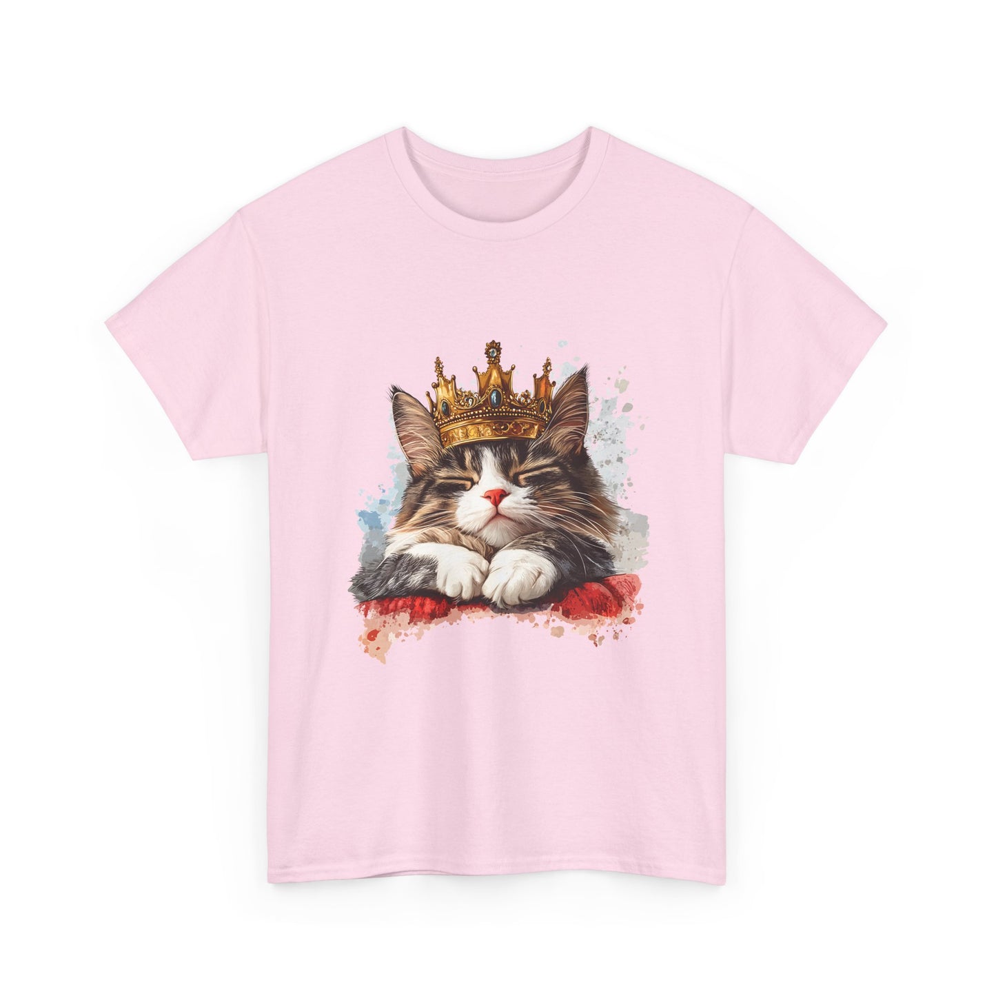 Cat King T-Shirt — Regal Crowned Cat Graphic Tee