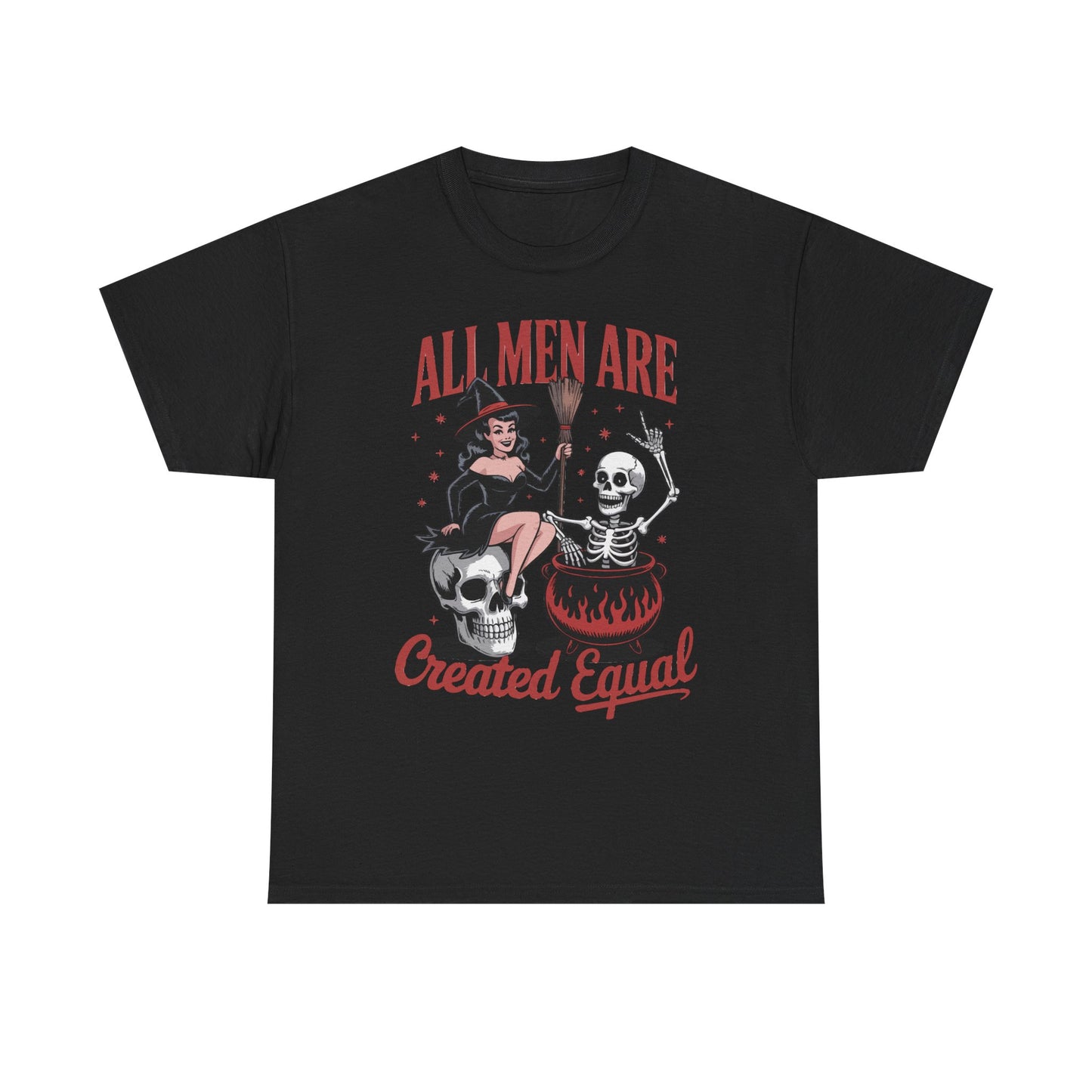 Witch & Skeleton 'All Men Are Created Equal' Tee