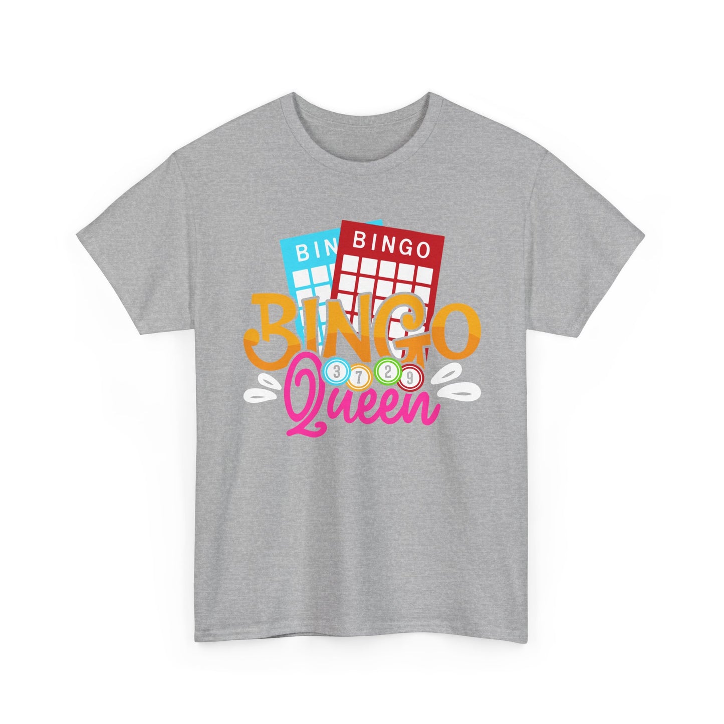 Bingo Queen T-Shirt – Colorful Bingo Cards Graphic Tee for Players & Seniors