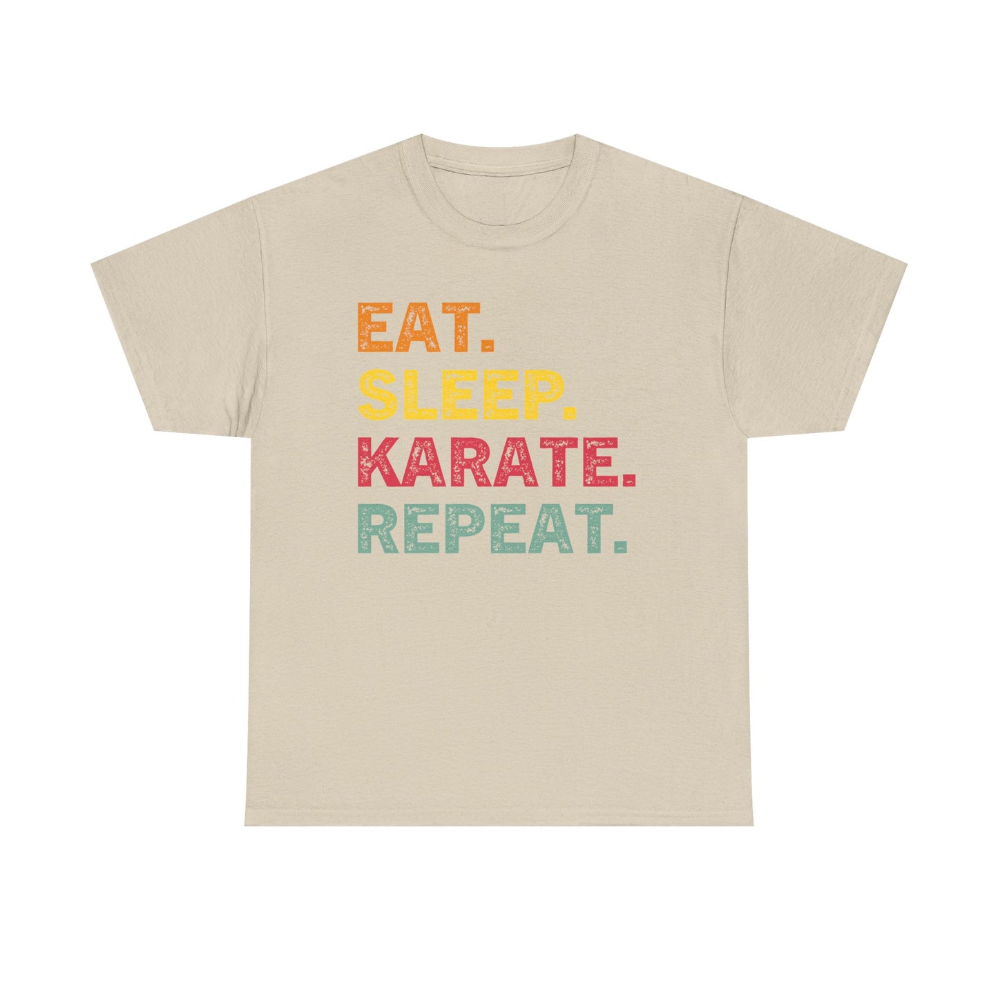 Karate T-Shirt - Eat. Sleep. Karate. Repeat. Retro Martial Arts Tee