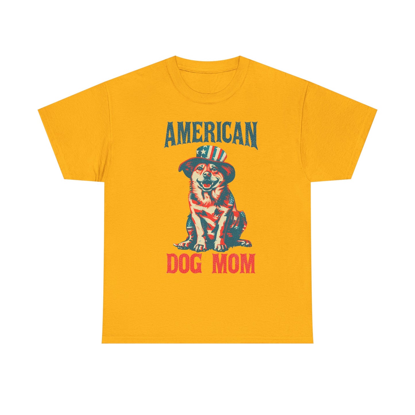 American Dog Mom T-Shirt — Patriotic Pup Tee for Dog Lovers