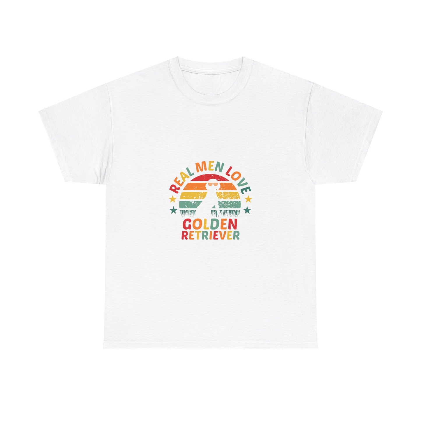 T-Shirt — "Real Men Love Golden Retriever" Retro Dog Tee