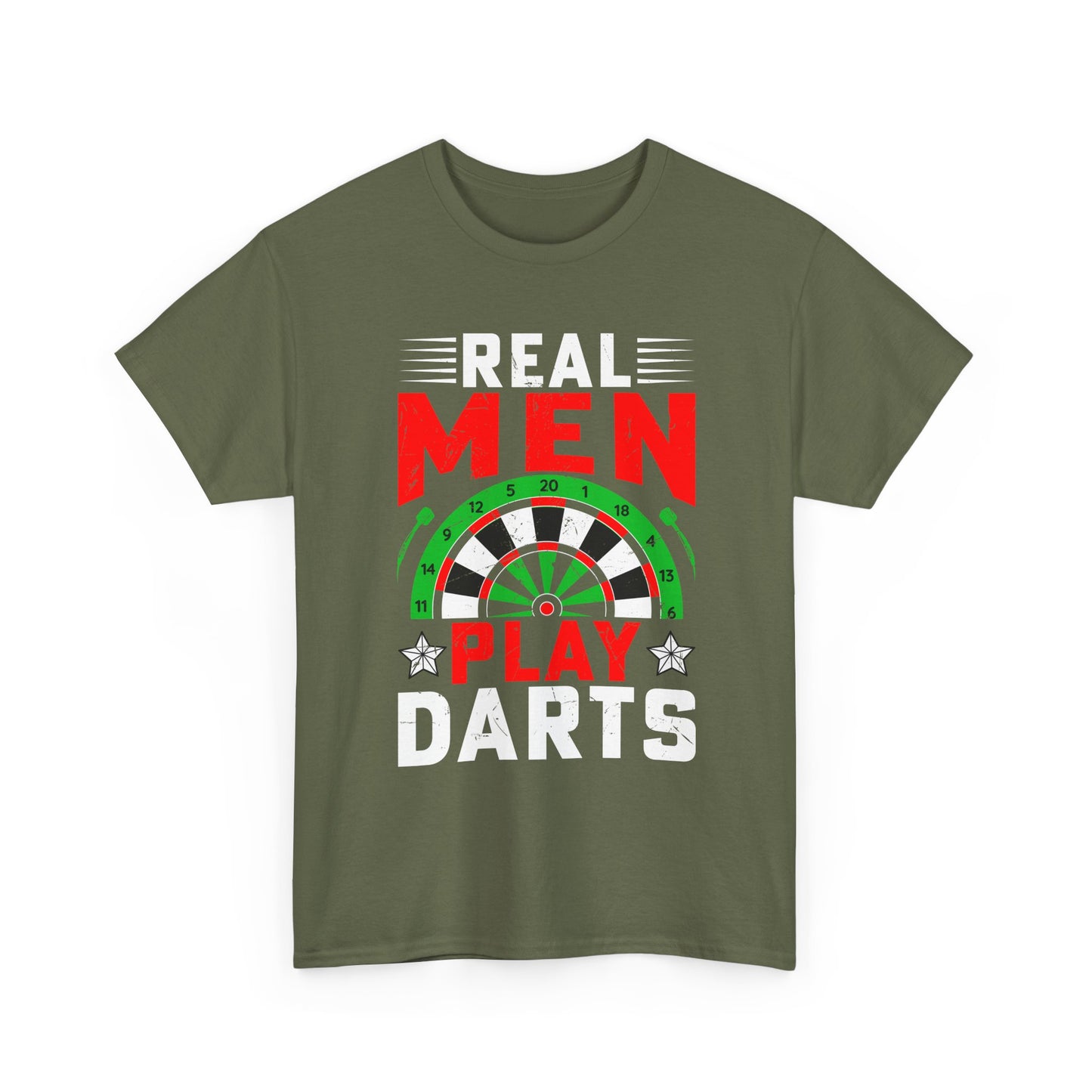 Darts T-Shirt – "Real Men Play Darts" Graphic Tee for Players & Fans