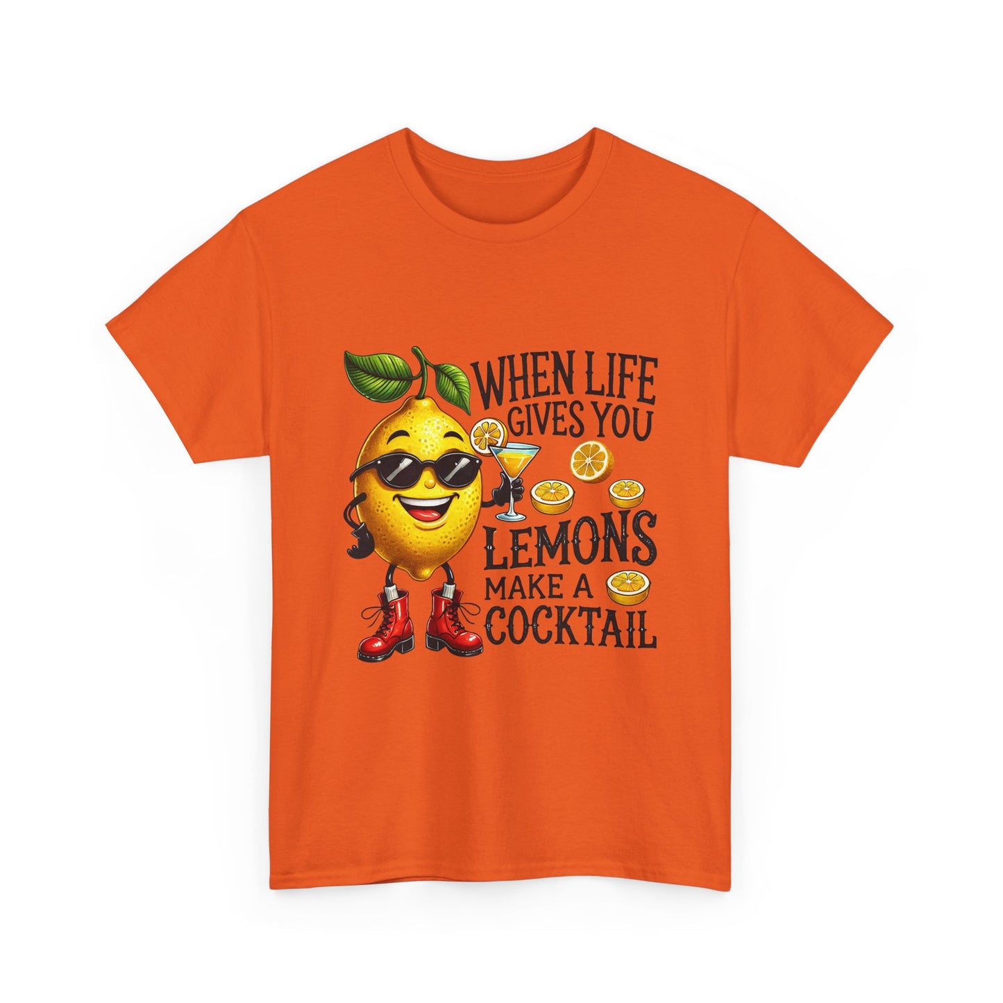 T-Shirt — "When Life Gives You Lemons Make a Cocktail" Funny Lemon Graphic Tee