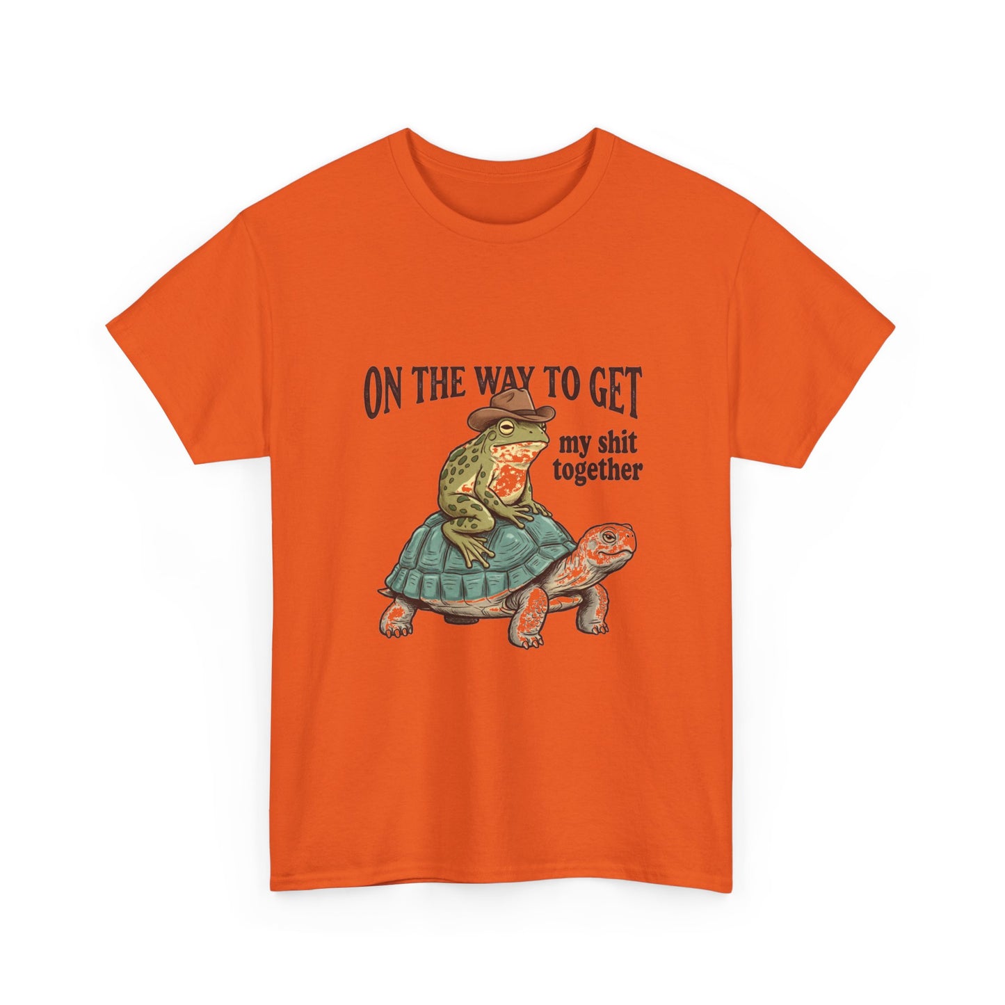 T-Shirt — “On the Way to Get My Shit Together” Funny Turtle Graphic Tee