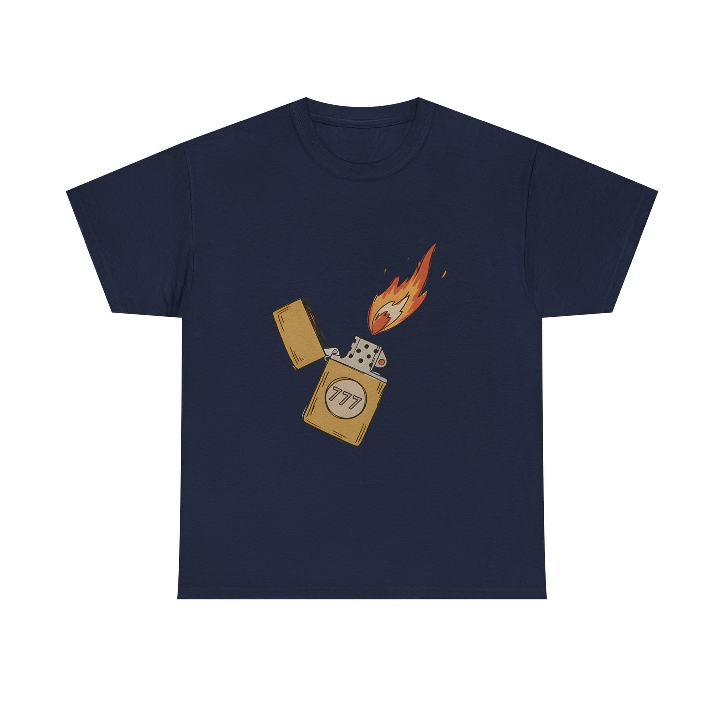 Lighter Flame Graphic Tee — Retro Zippo Illustration T-Shirt