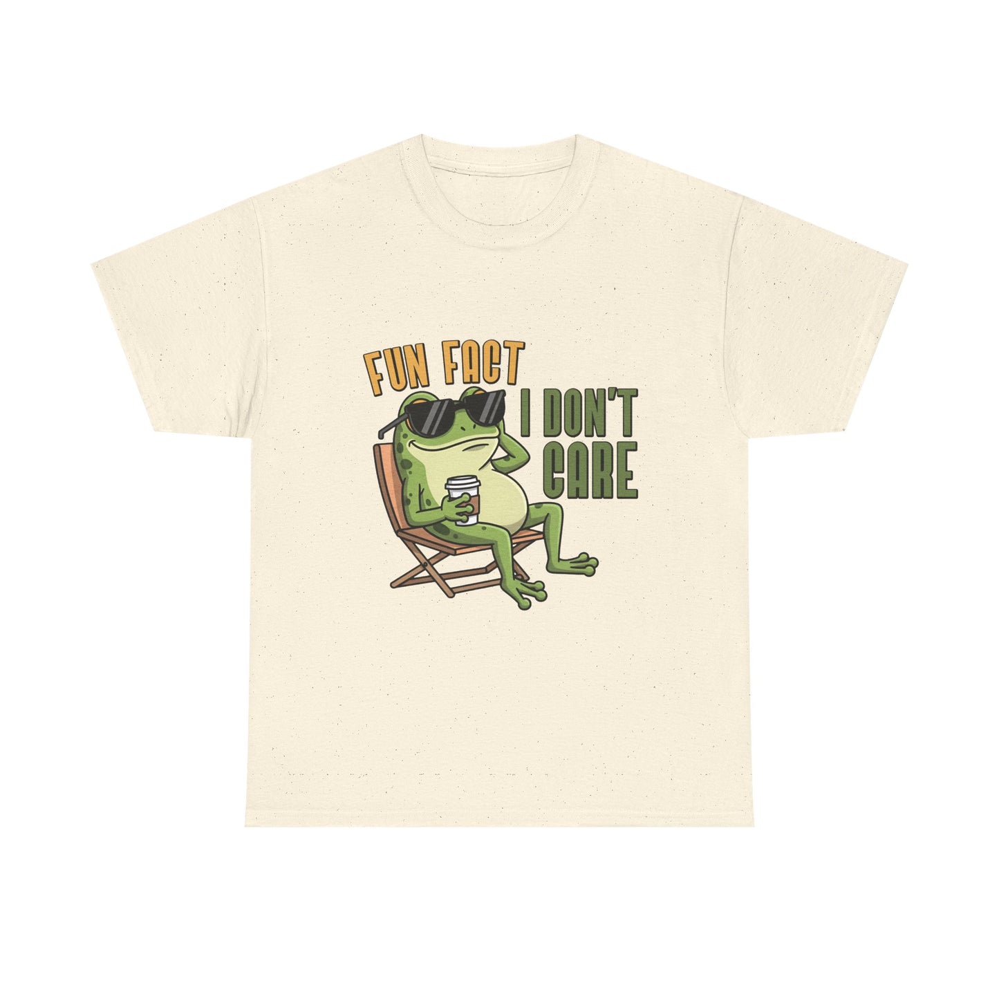 T-Shirt — 'Fun Fact I Don't Care' Relaxed Frog Graphic Tee