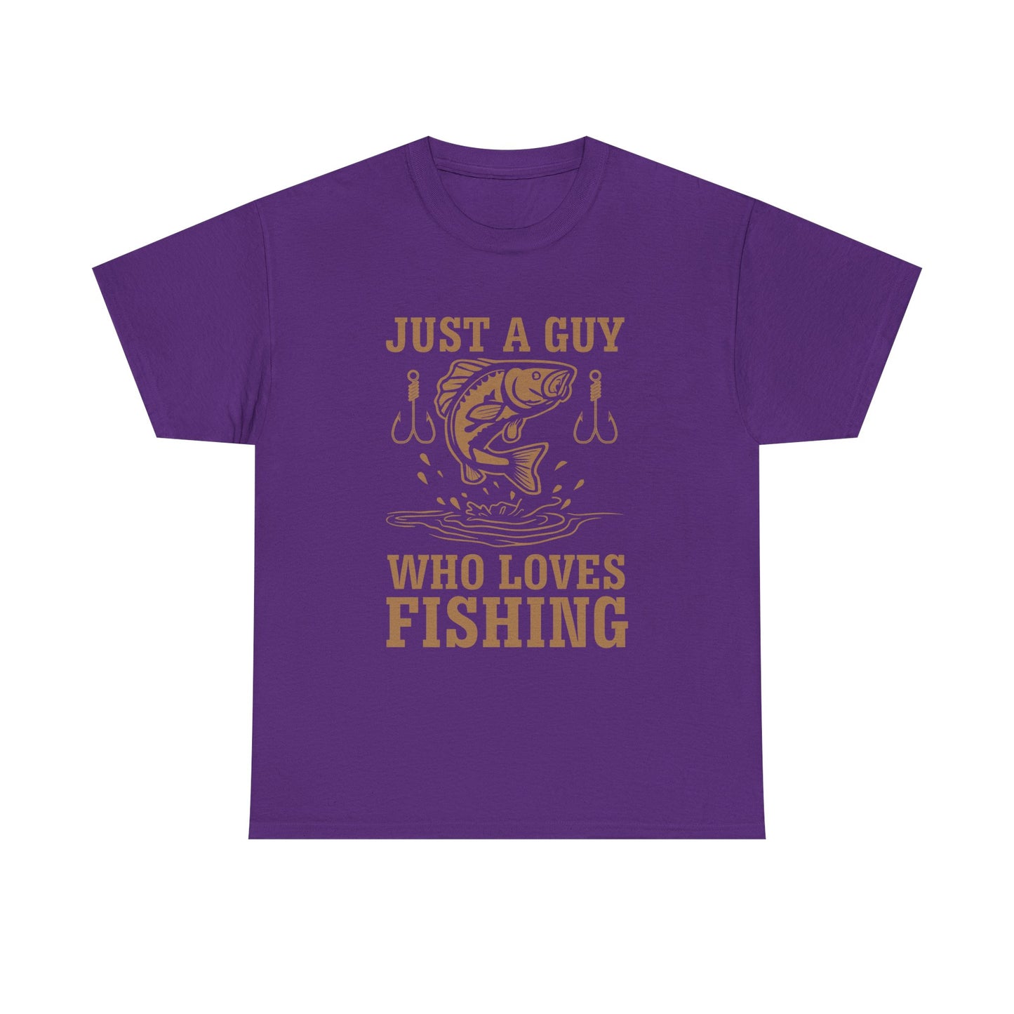 Fishing T-Shirt — "Just a Guy Who Loves Fishing" Graphic Tee