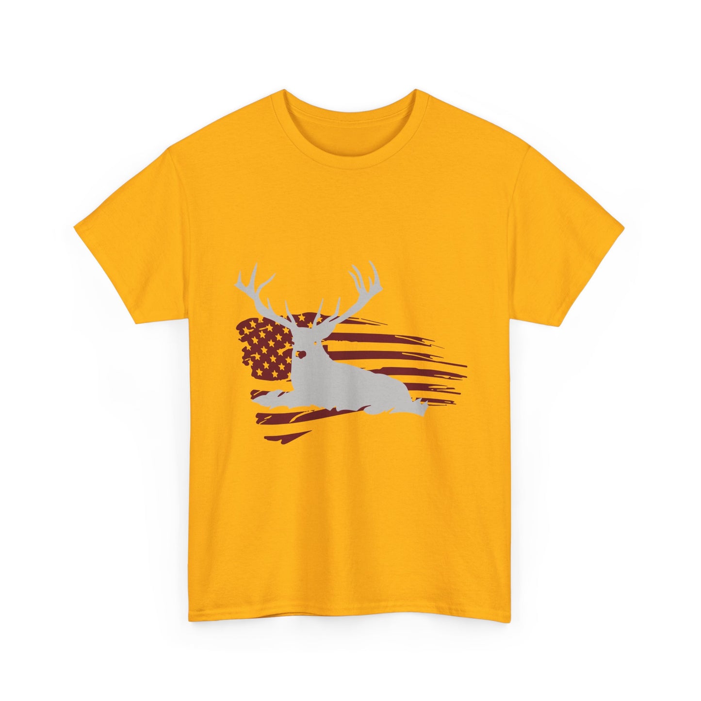 Patriotic Deer Flag T‑Shirt – American Hunting Graphic Tee