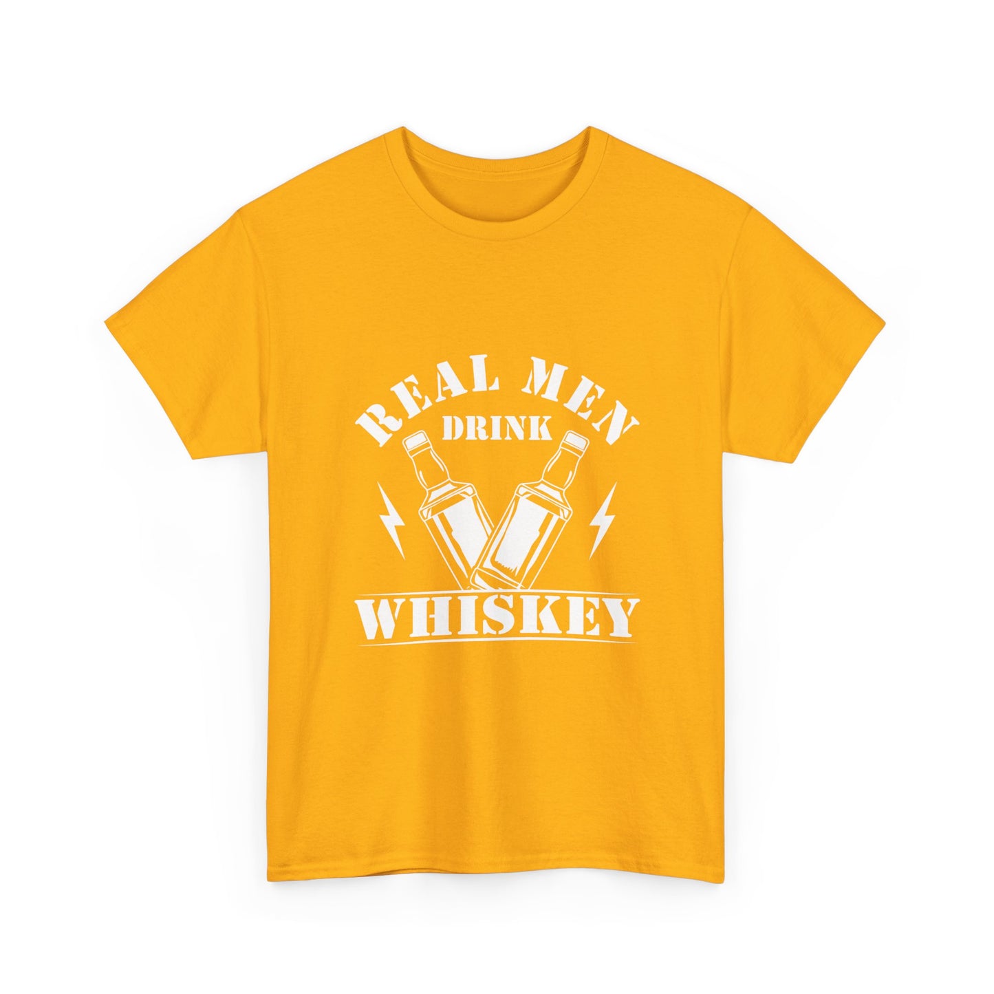 Whiskey Tee - "Real Men Drink Whiskey" Graphic T-Shirt