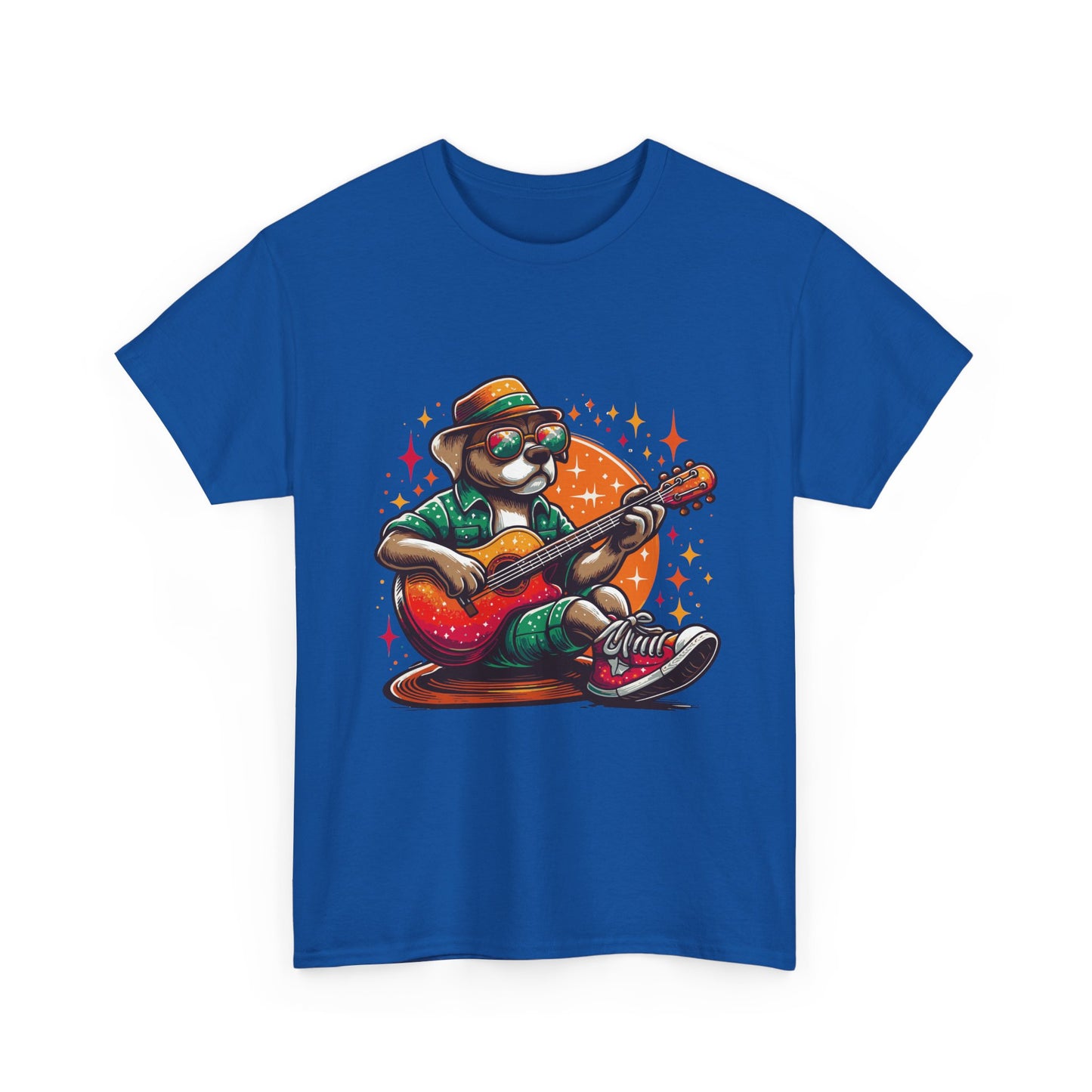 Dog Playing Guitar T‑Shirt — Retro Chill Music Tee for Guitar Lovers